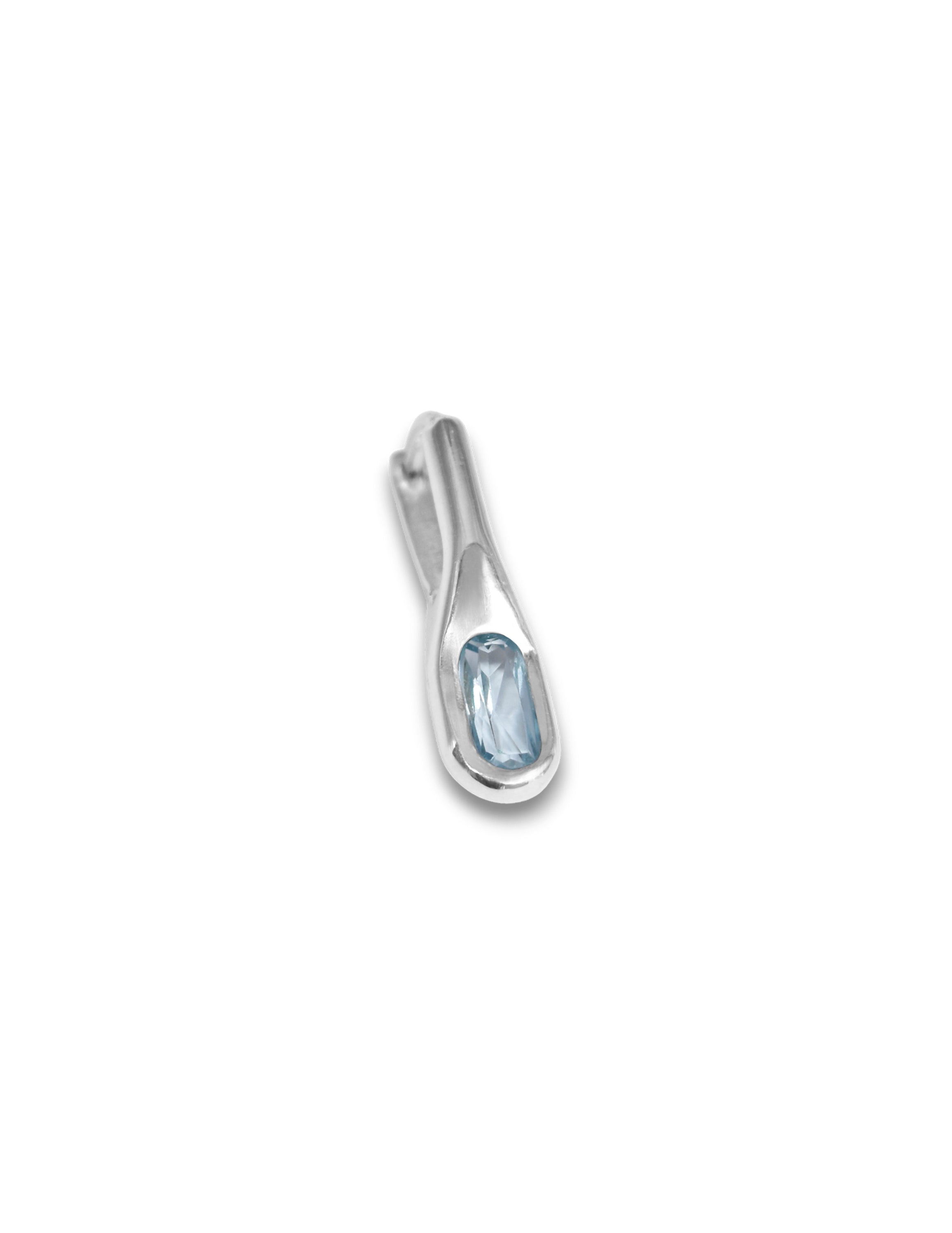 One wave topaz earring