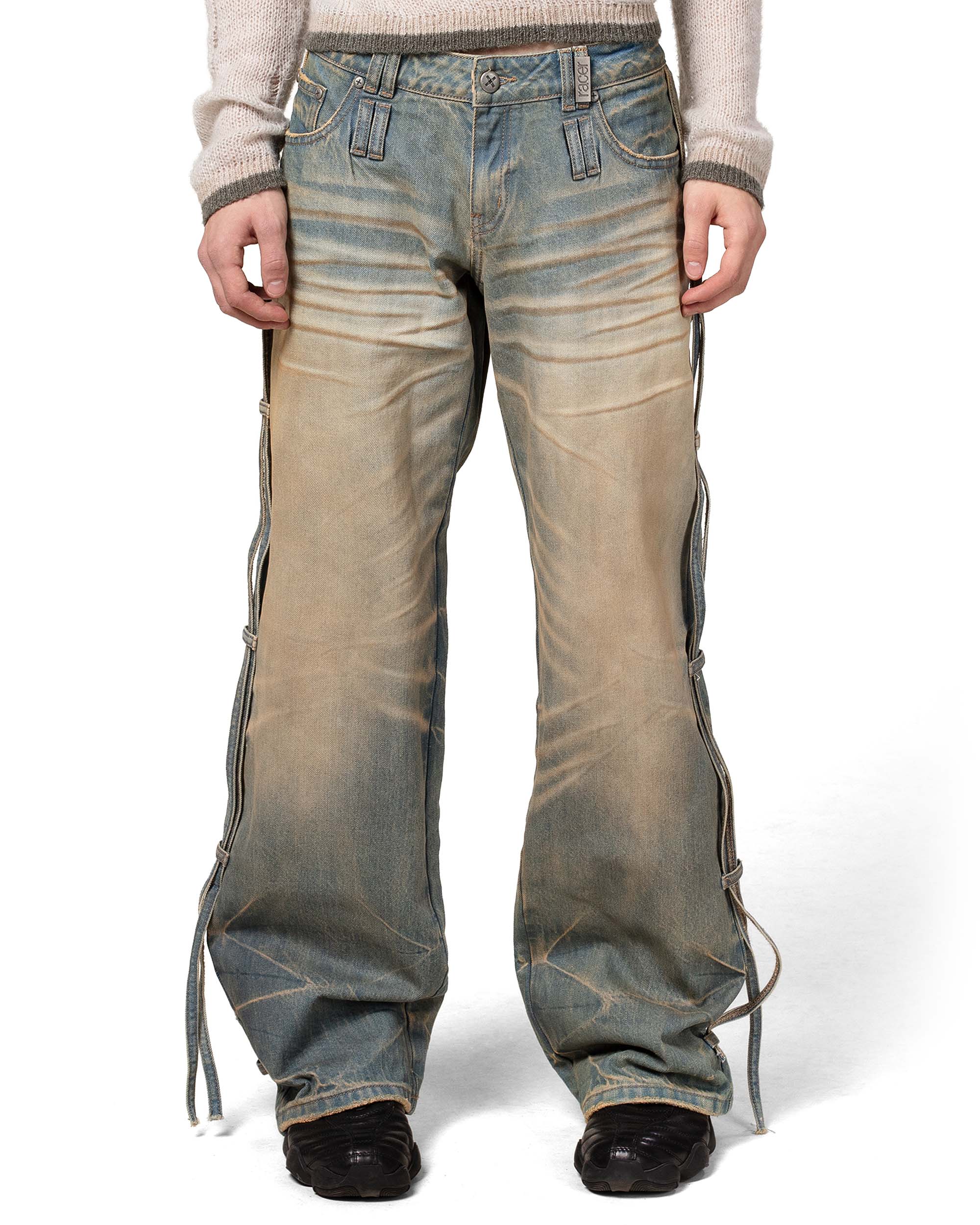 Light blue transformer track denim