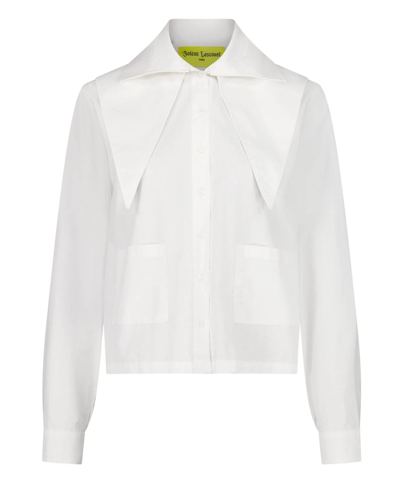 Chemise blanche sans collerette amovible