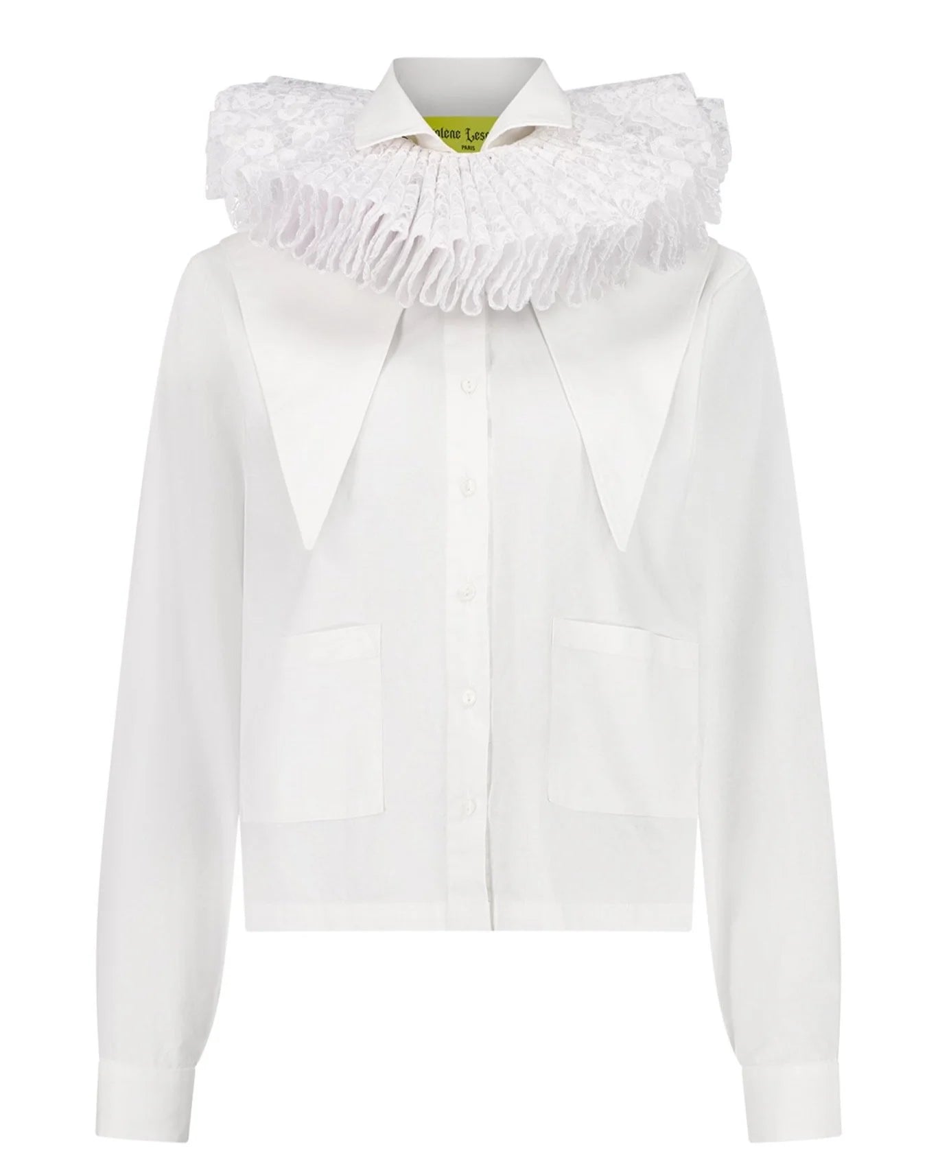 Chemise blanche avec collerette amovible