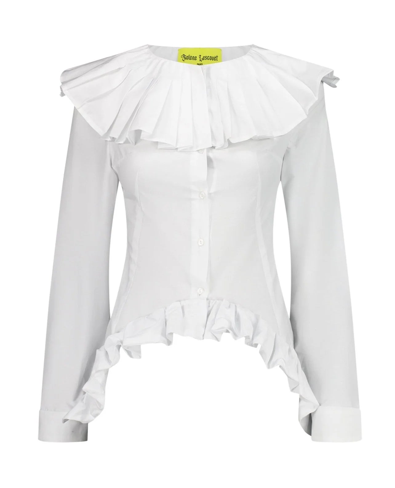 Chemise plissée blanche