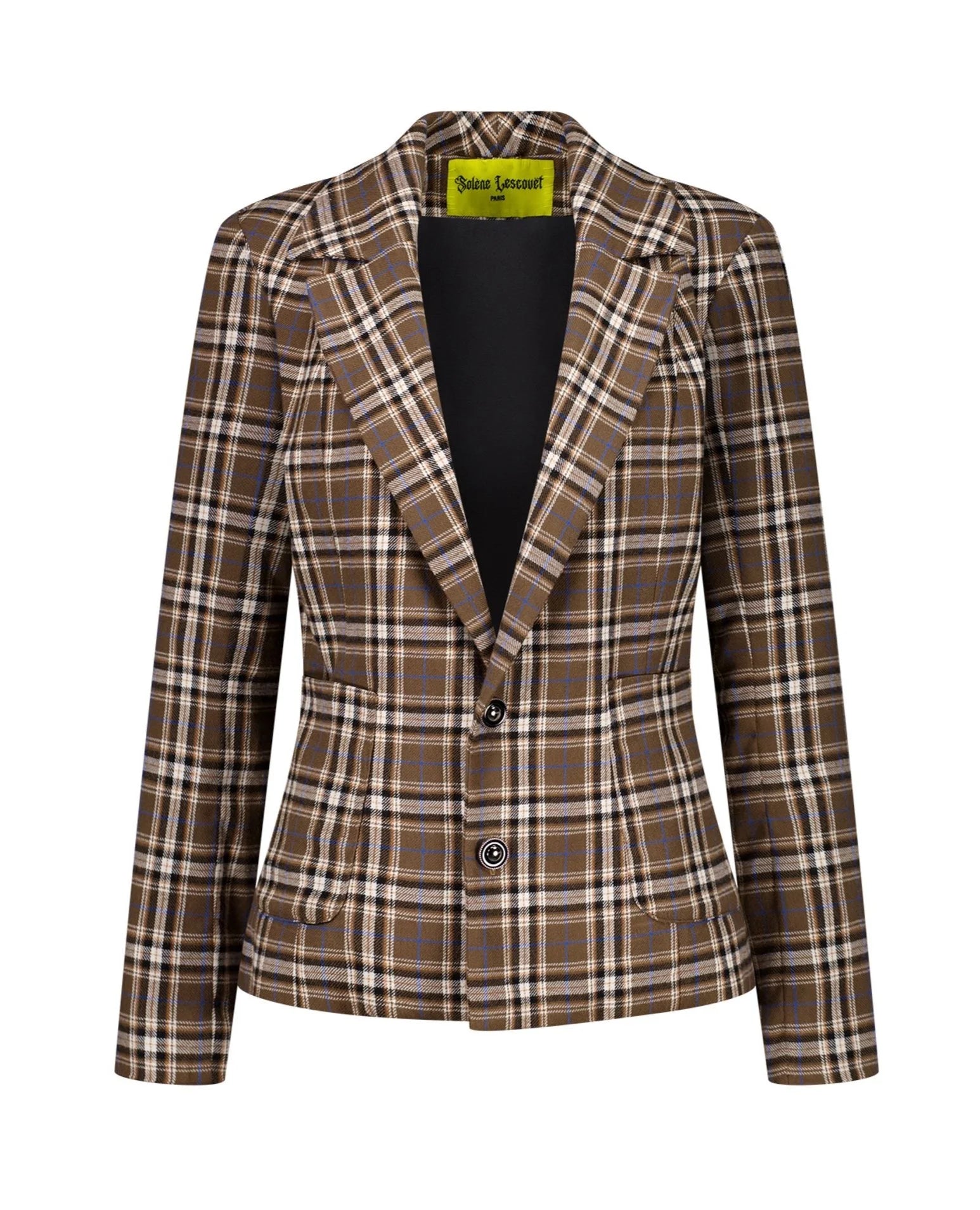 Veste tartan marron