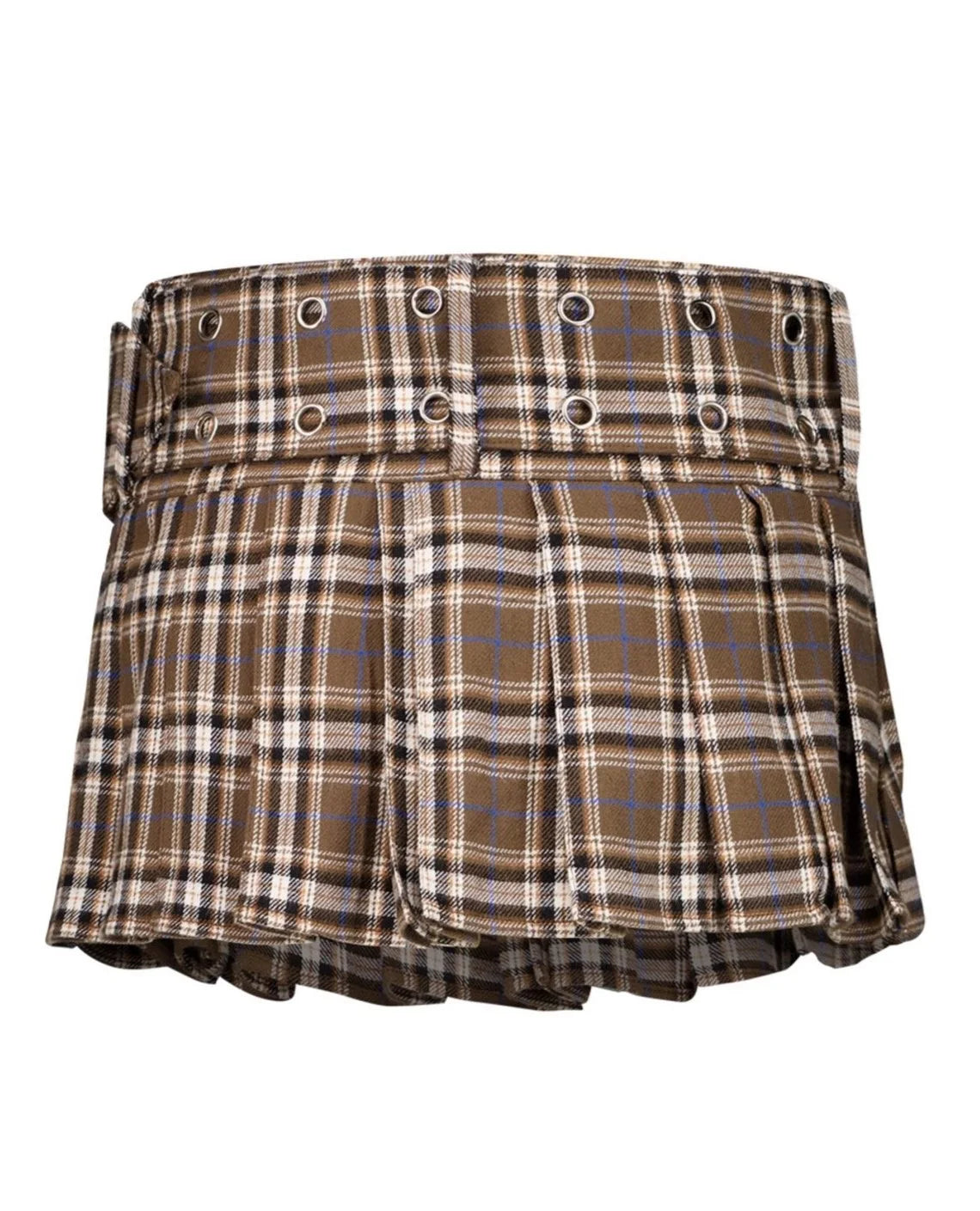 Jupe tartan marron