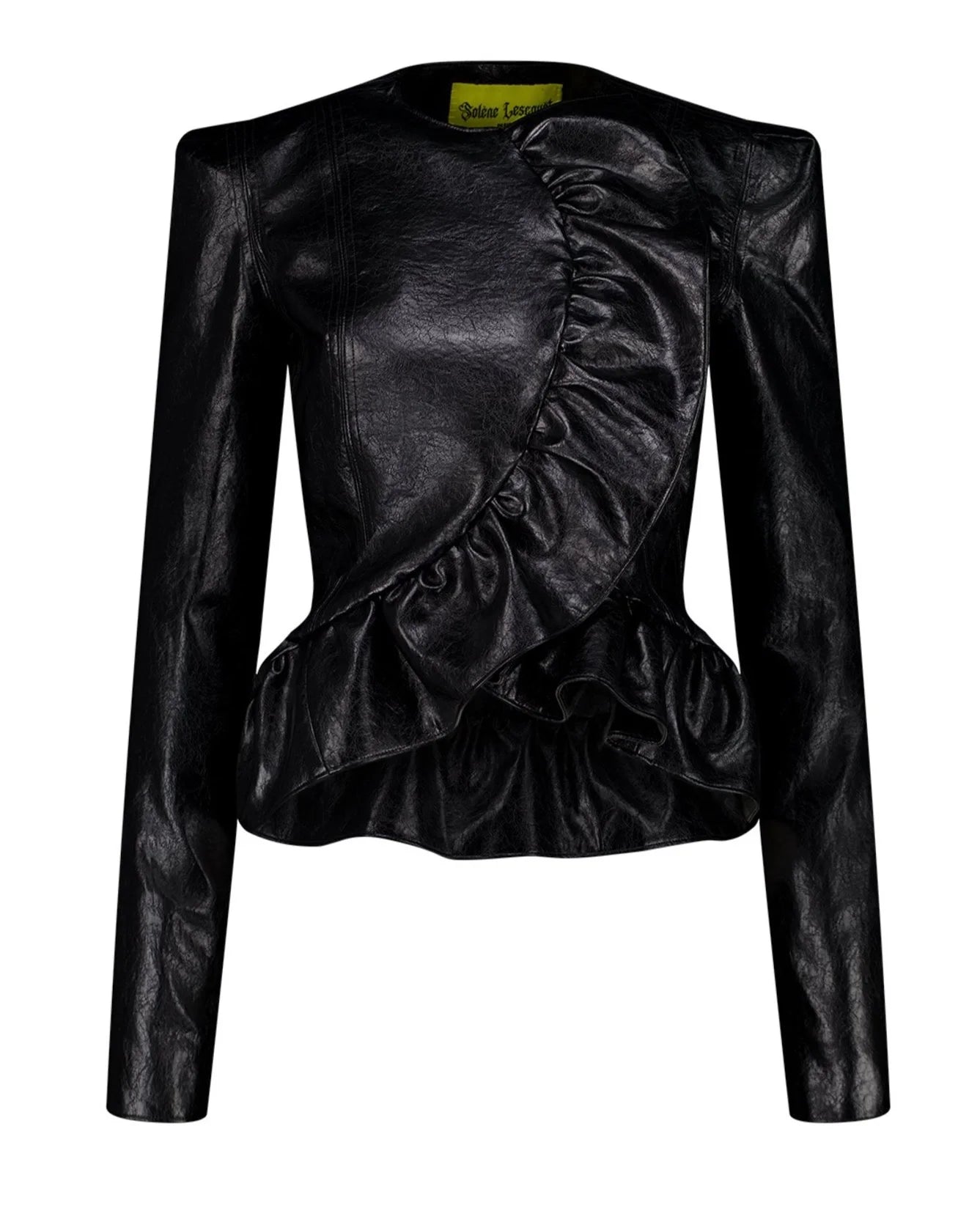 Veste à froufrous noir