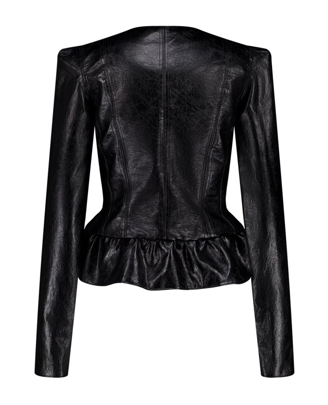 Veste à froufrous noir