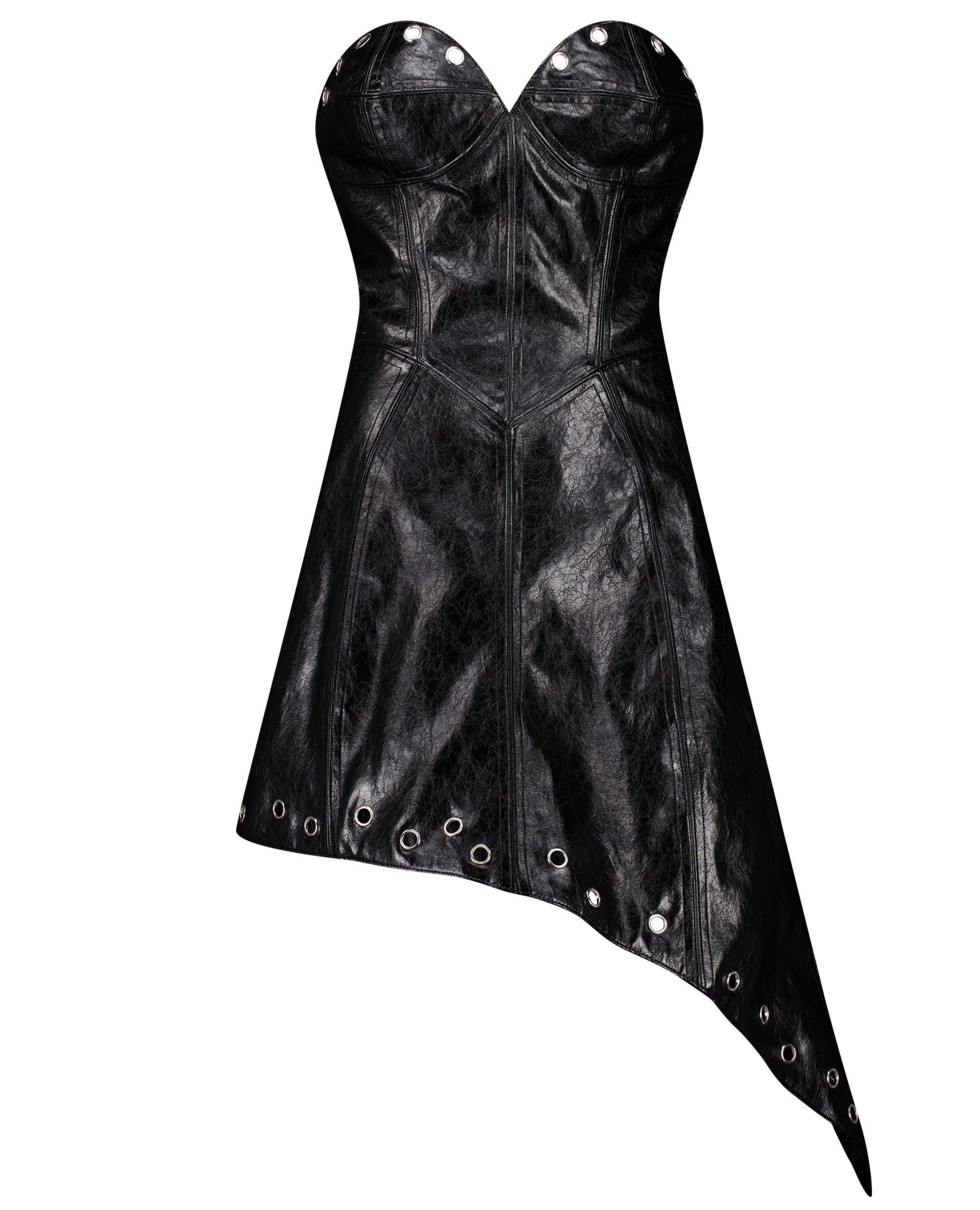 Robe noire asymétrique