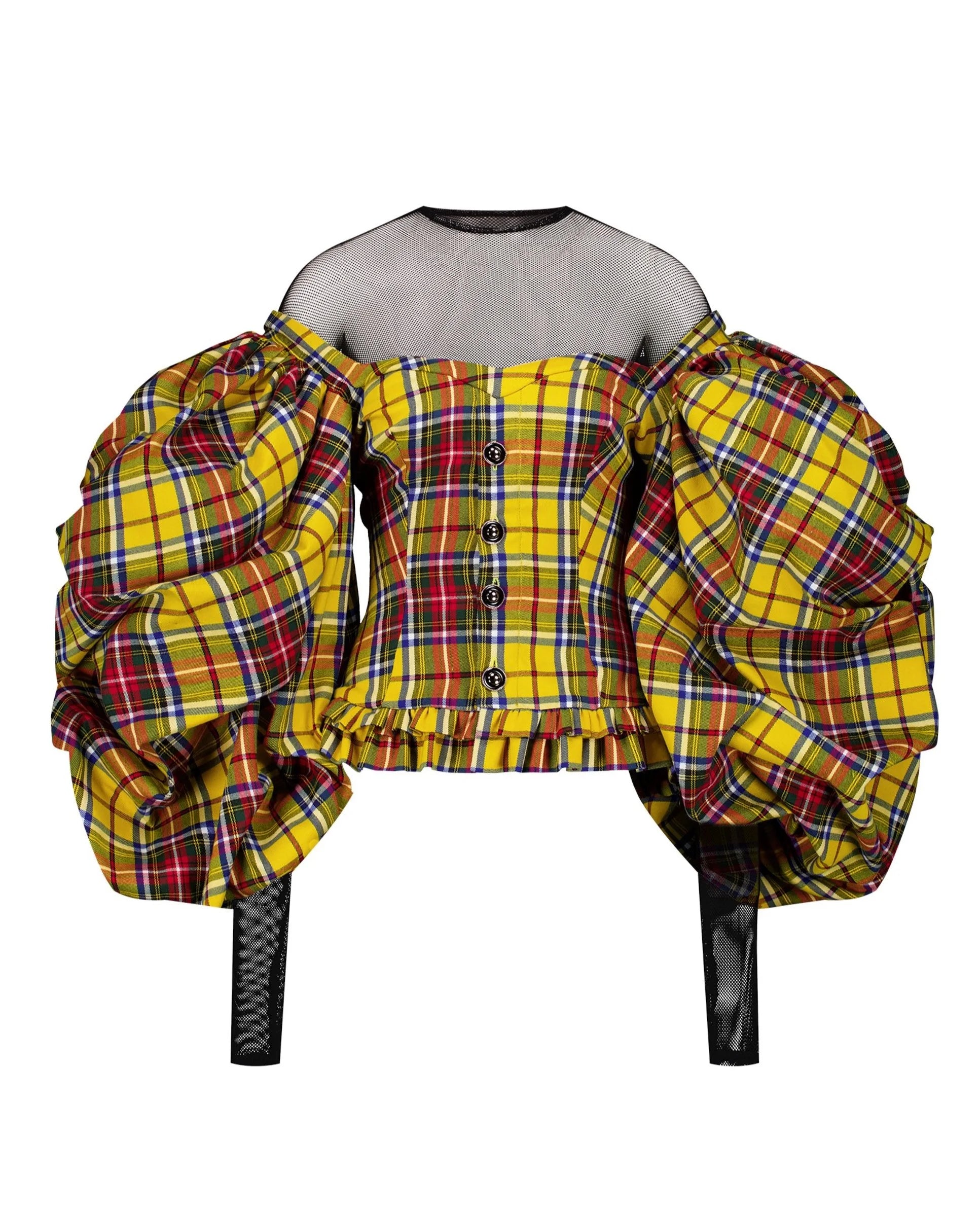 Veste jaune tartan
