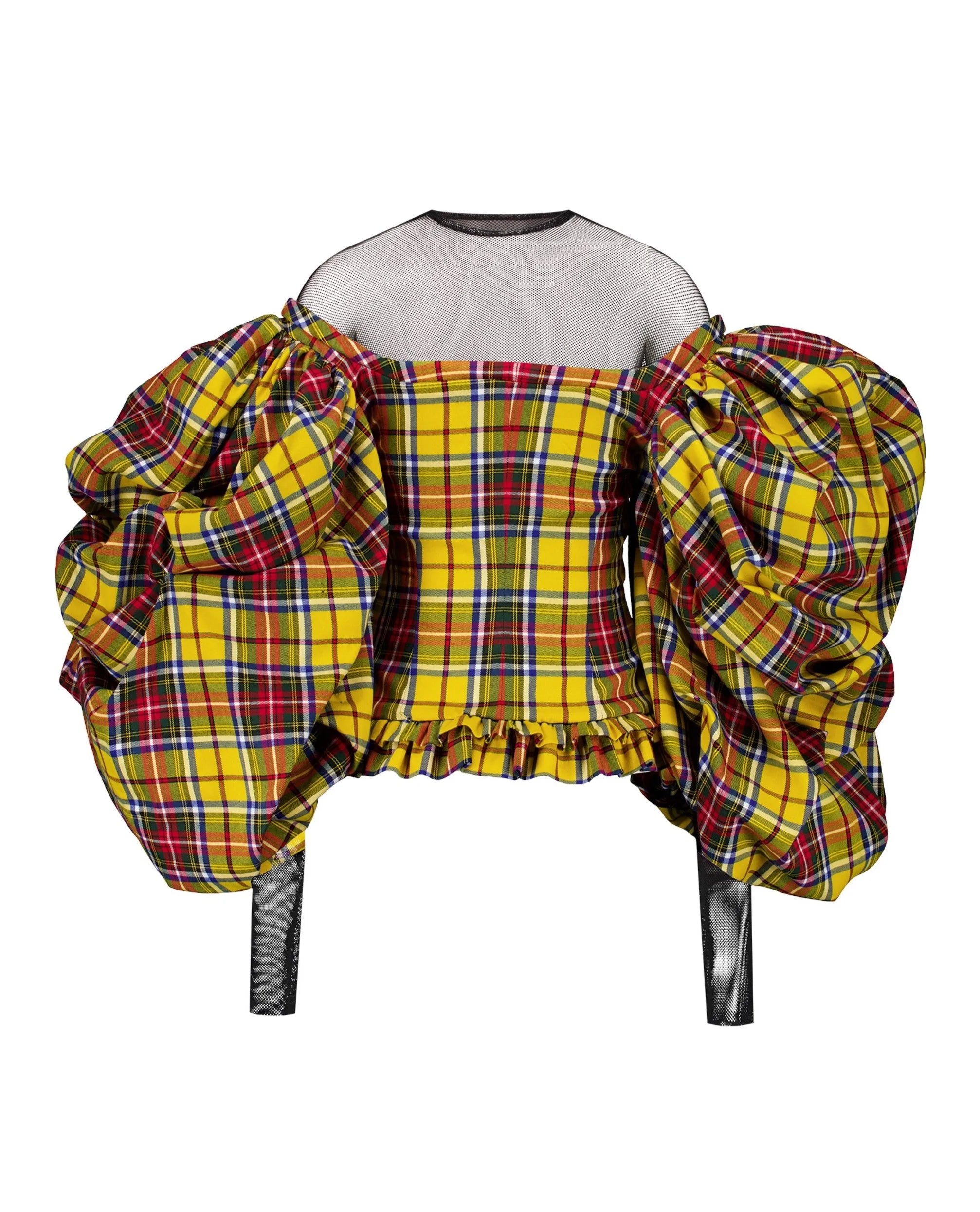 Veste jaune tartan
