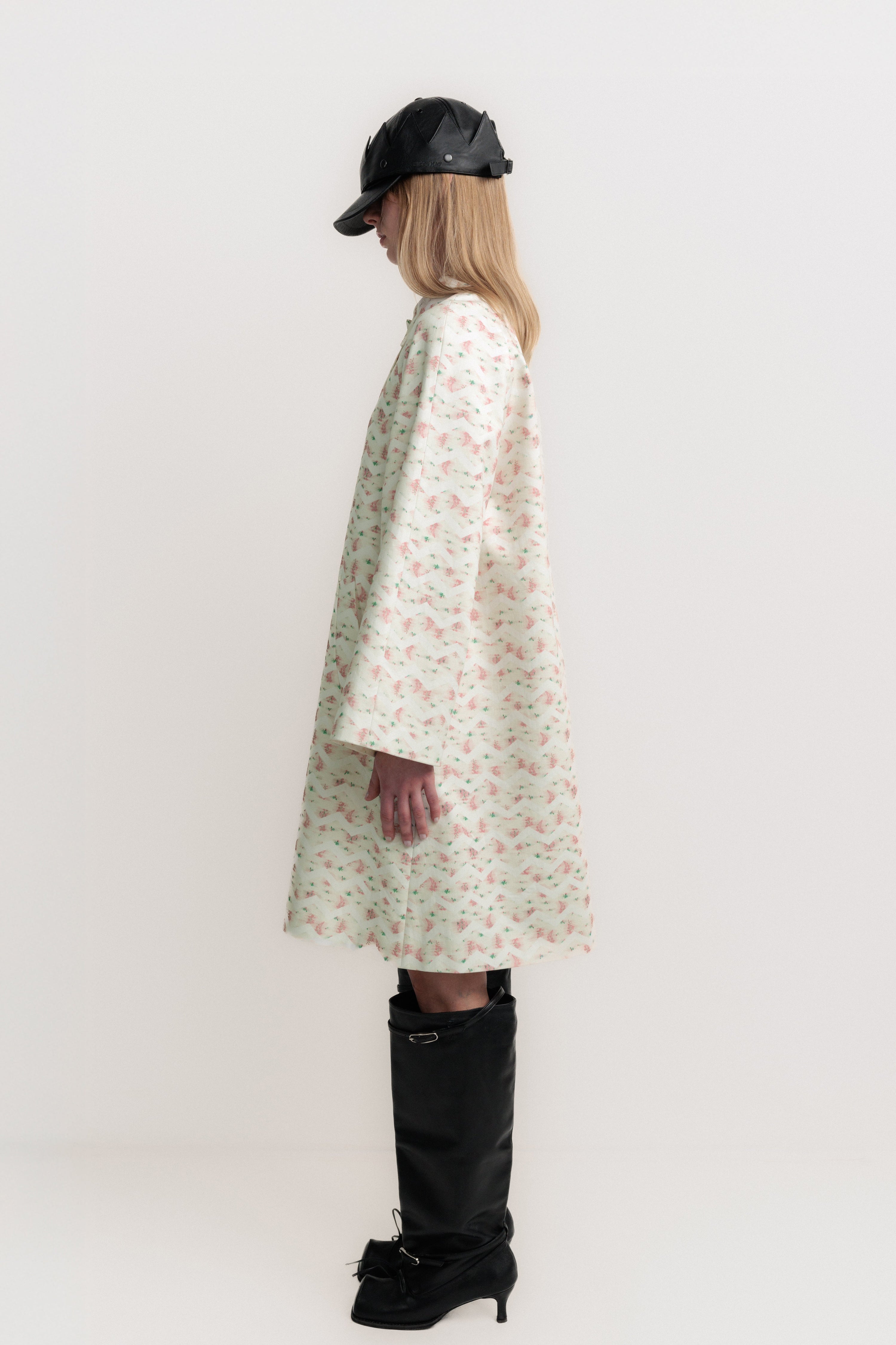 Flower trench coat