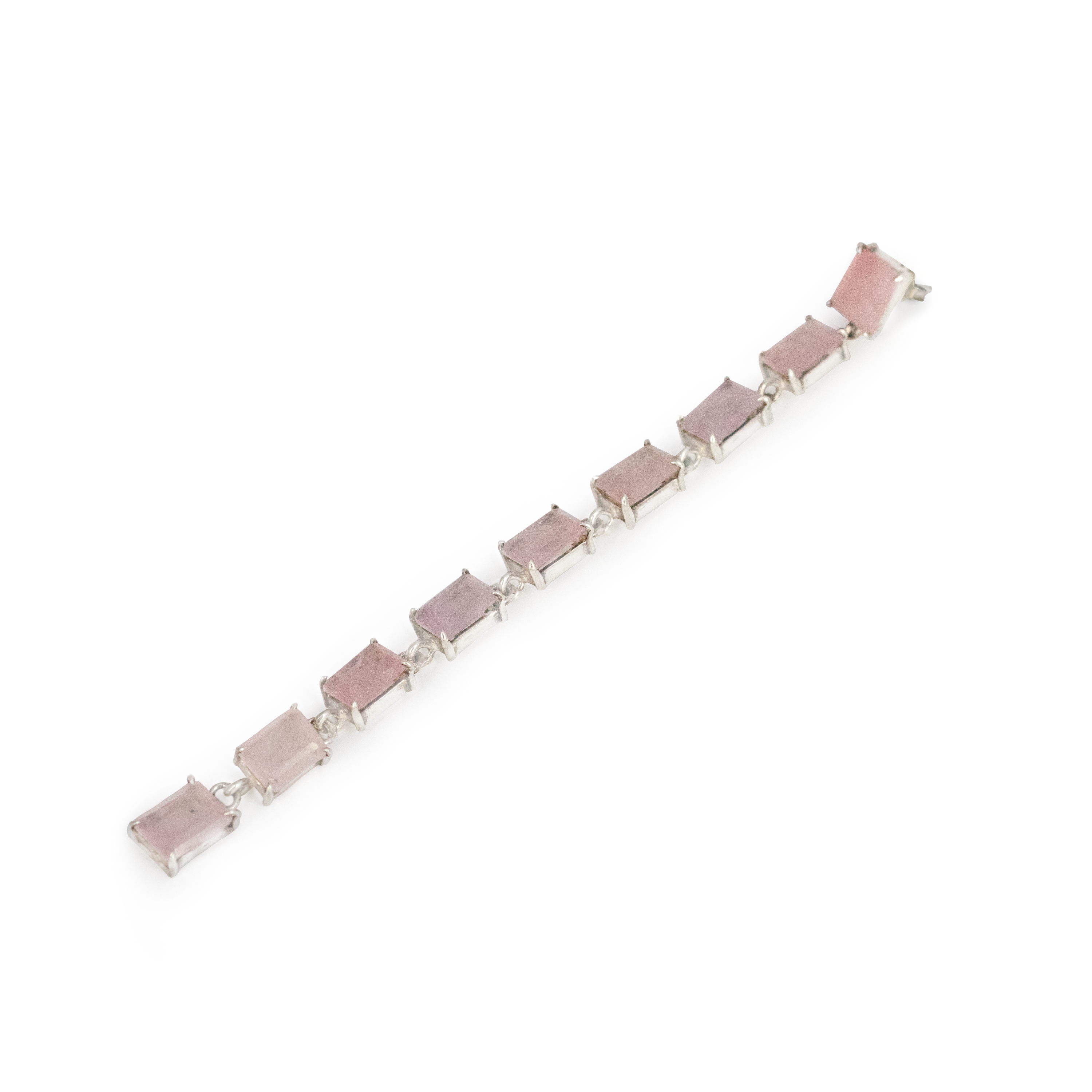 Pink quartz earring