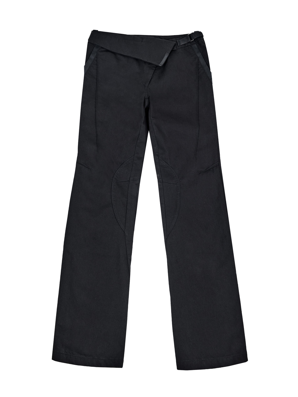 Asymmetric waist pants