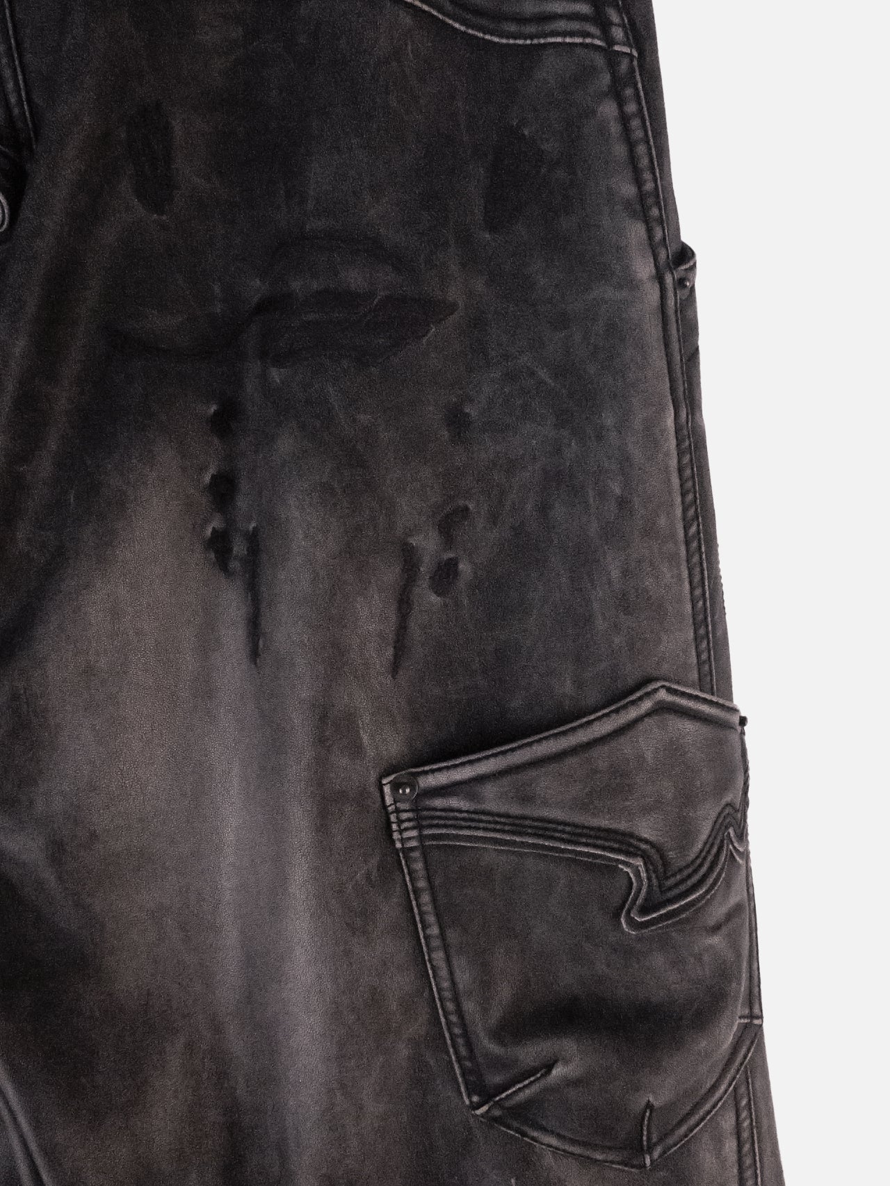 Swamp faux leather pants
