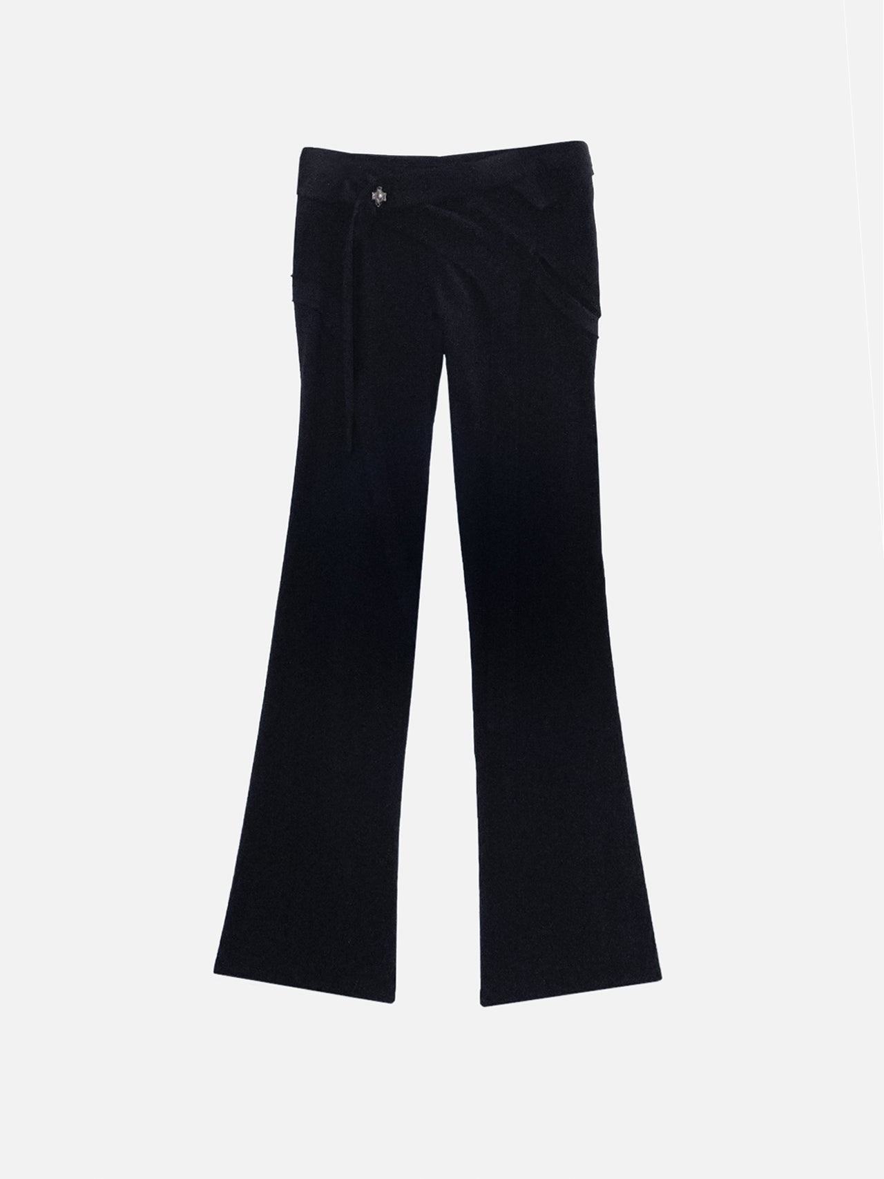 Oblique slit pants