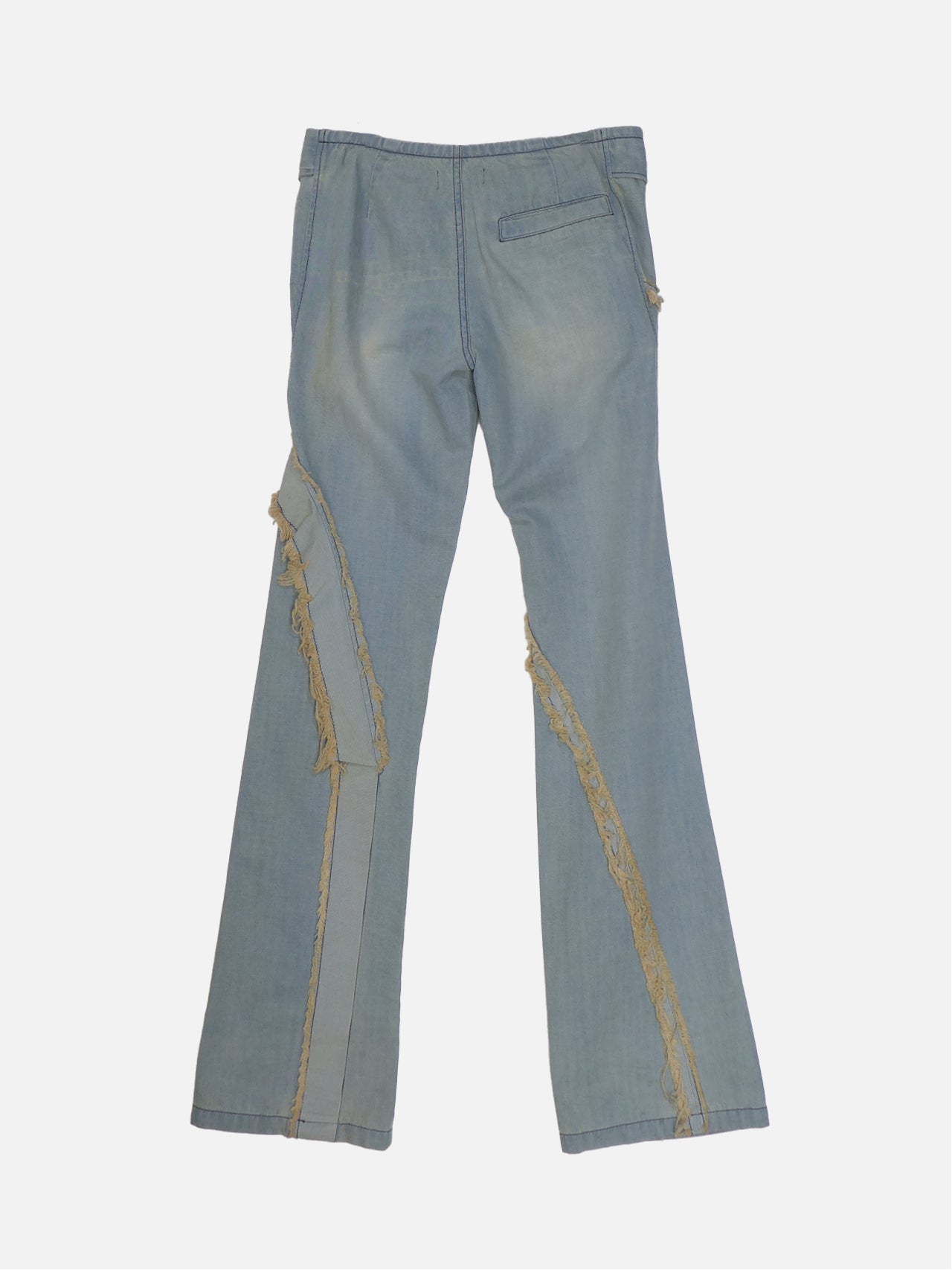Oblique slit pants