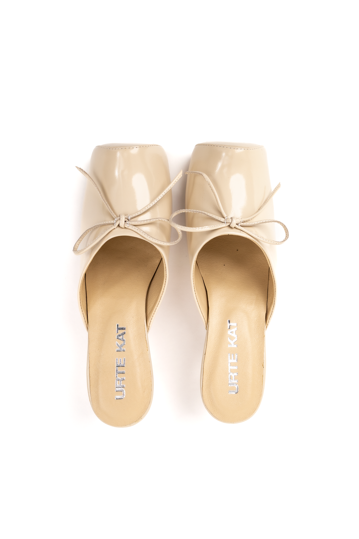 Hofa leather mules beige