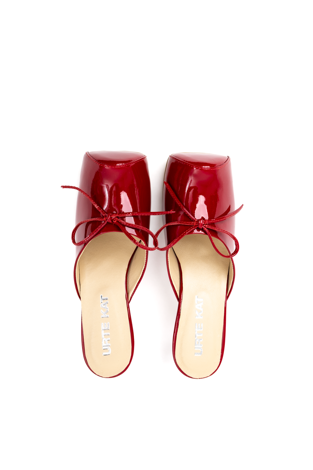 Hofa leather mules red
