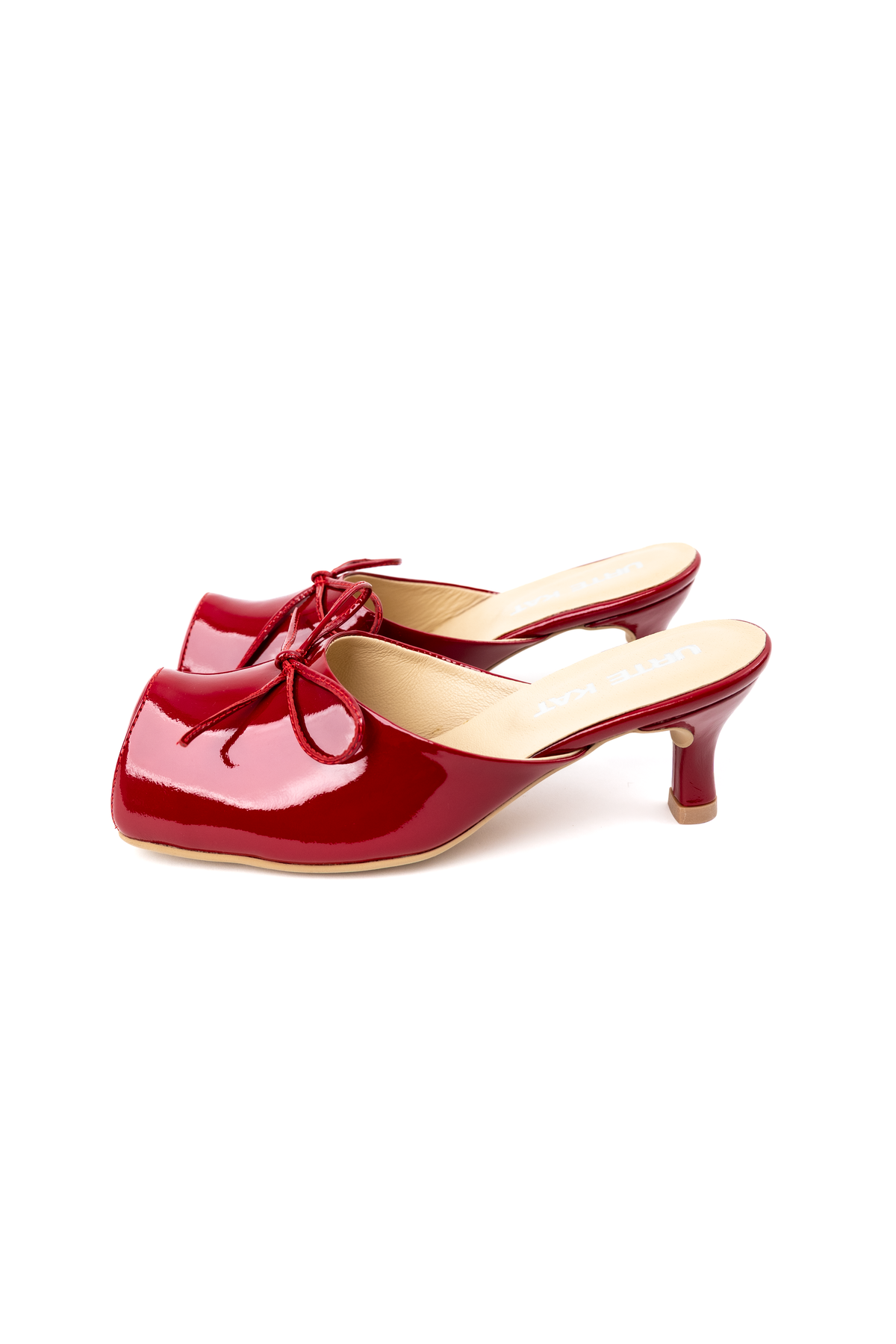 Hofa leather mules red