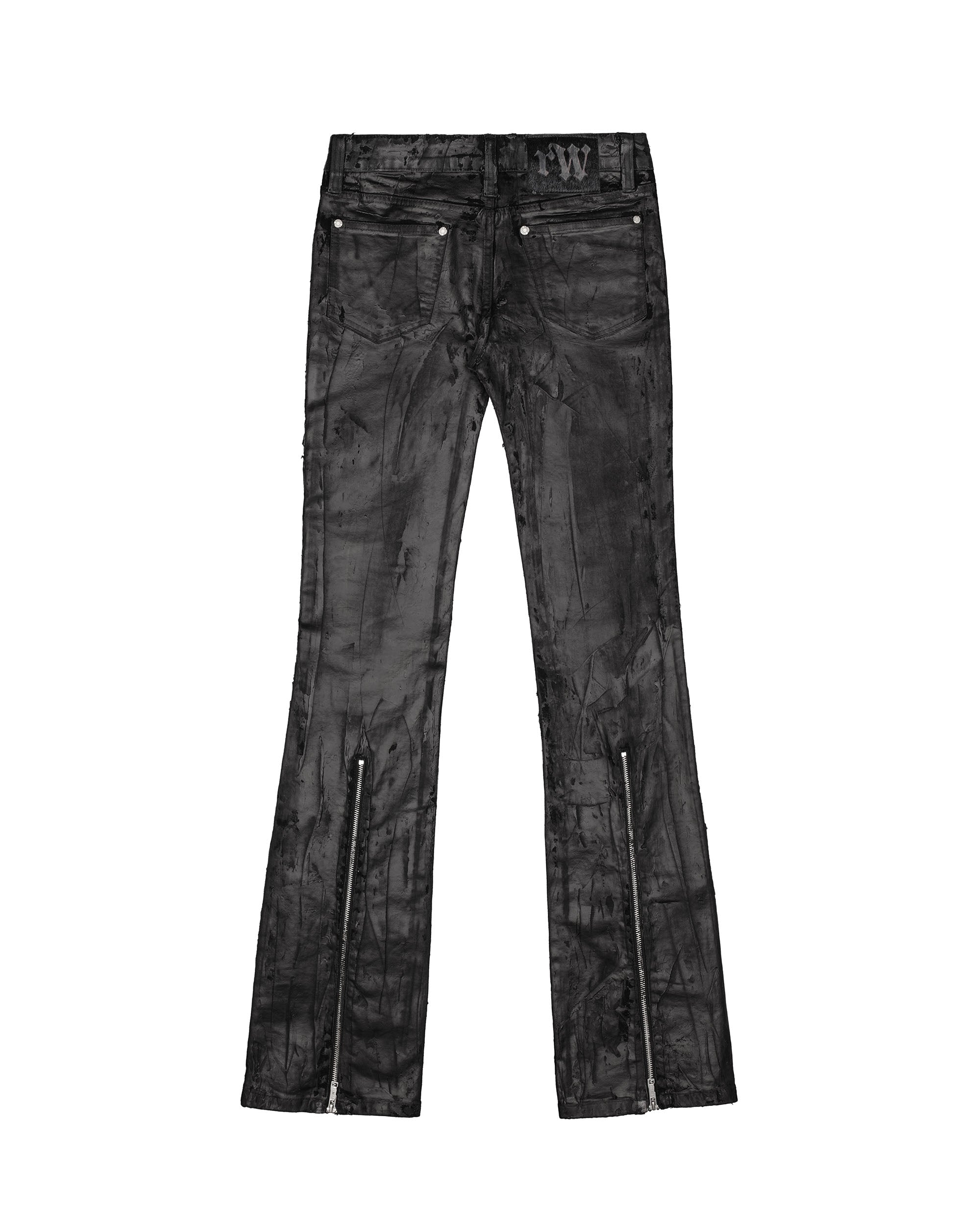 Doll core flared wax jeans