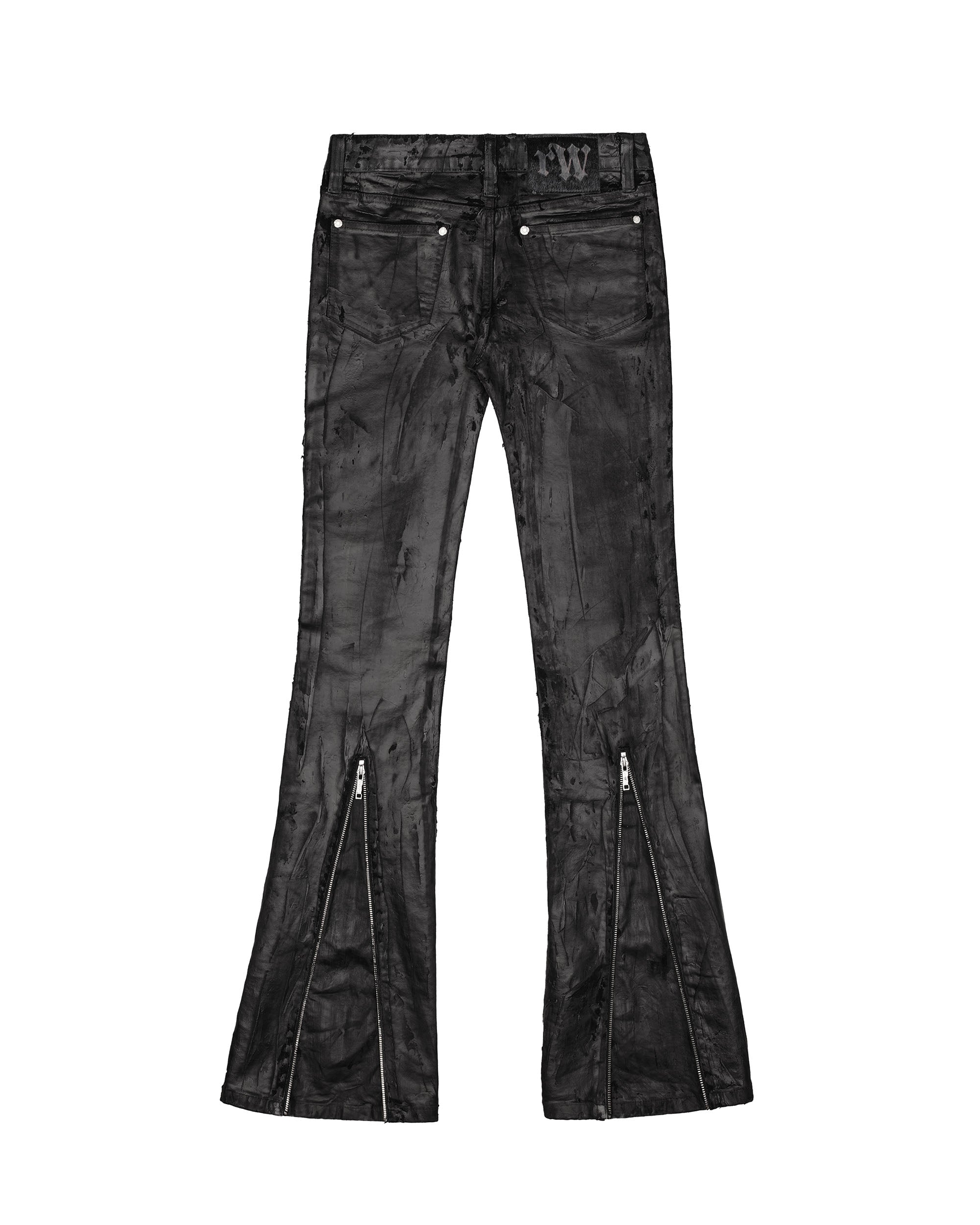Doll core flared wax jeans