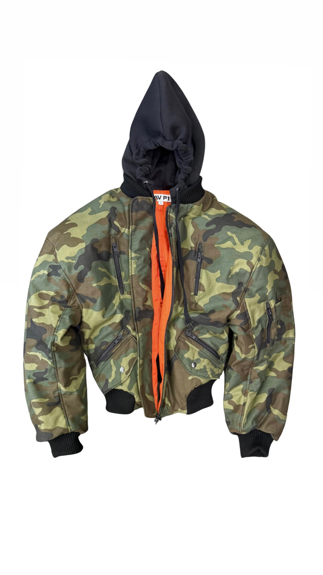 Camouflage bomber jacket
