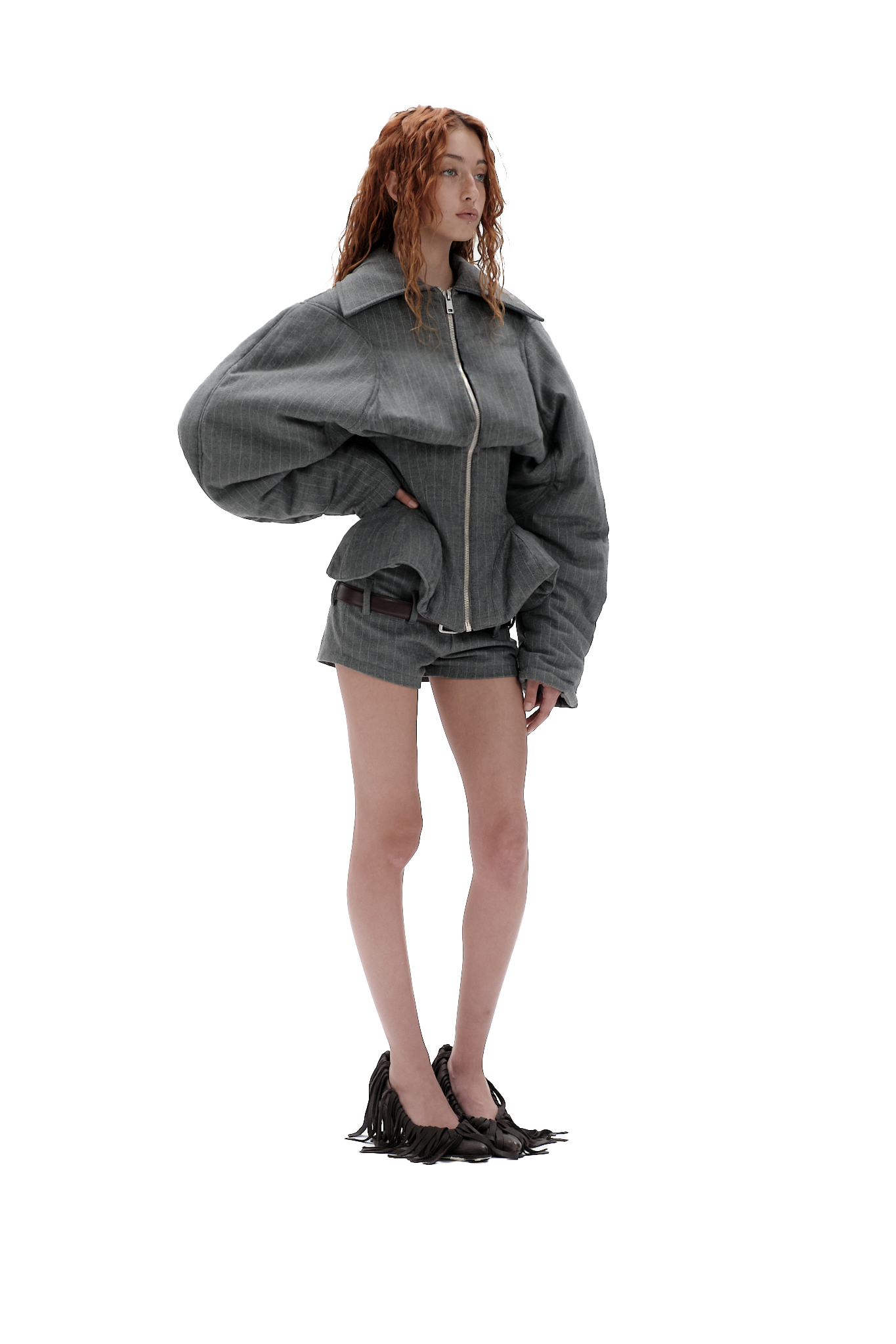 Pinstripe bomber