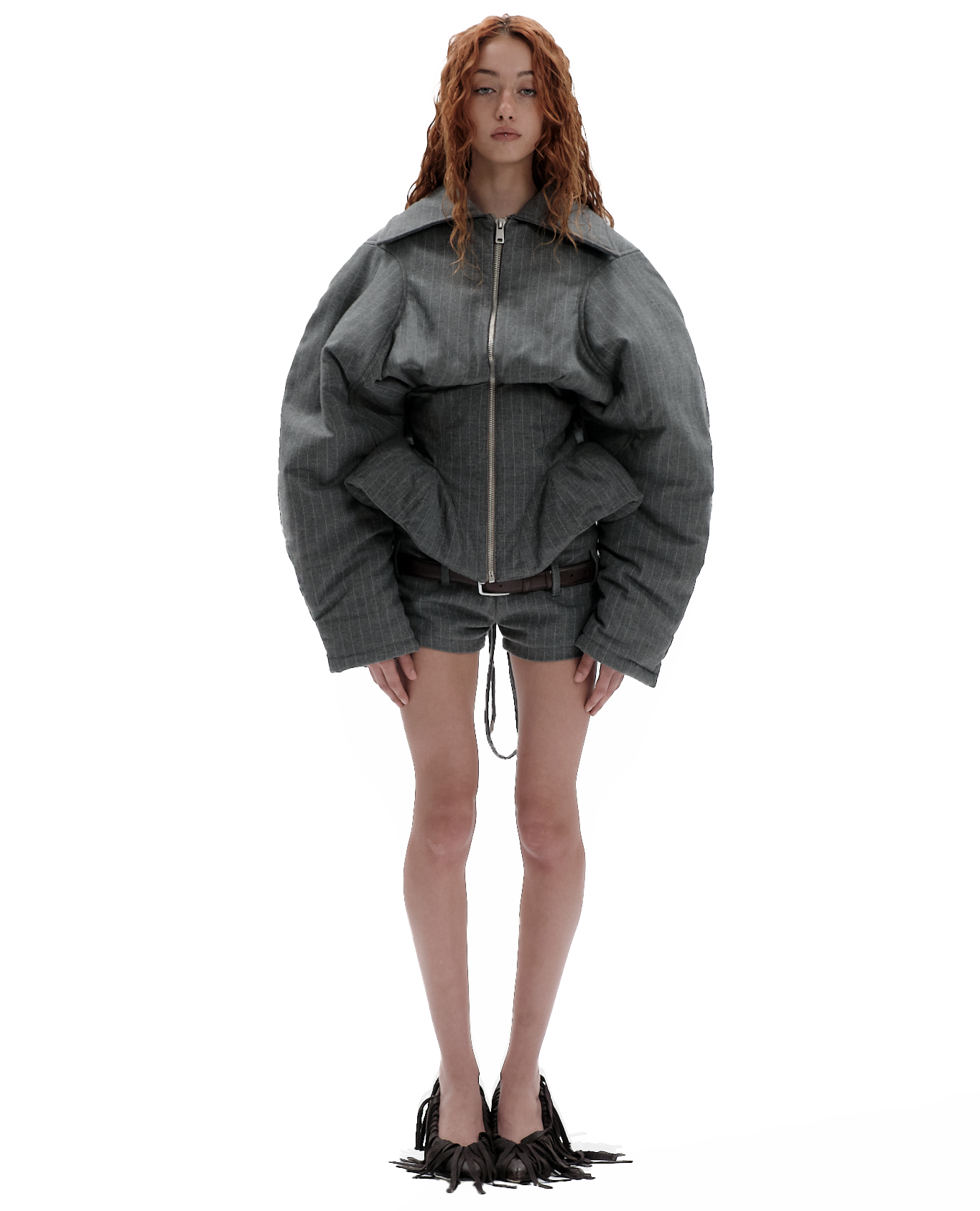Pinstripe bomber
