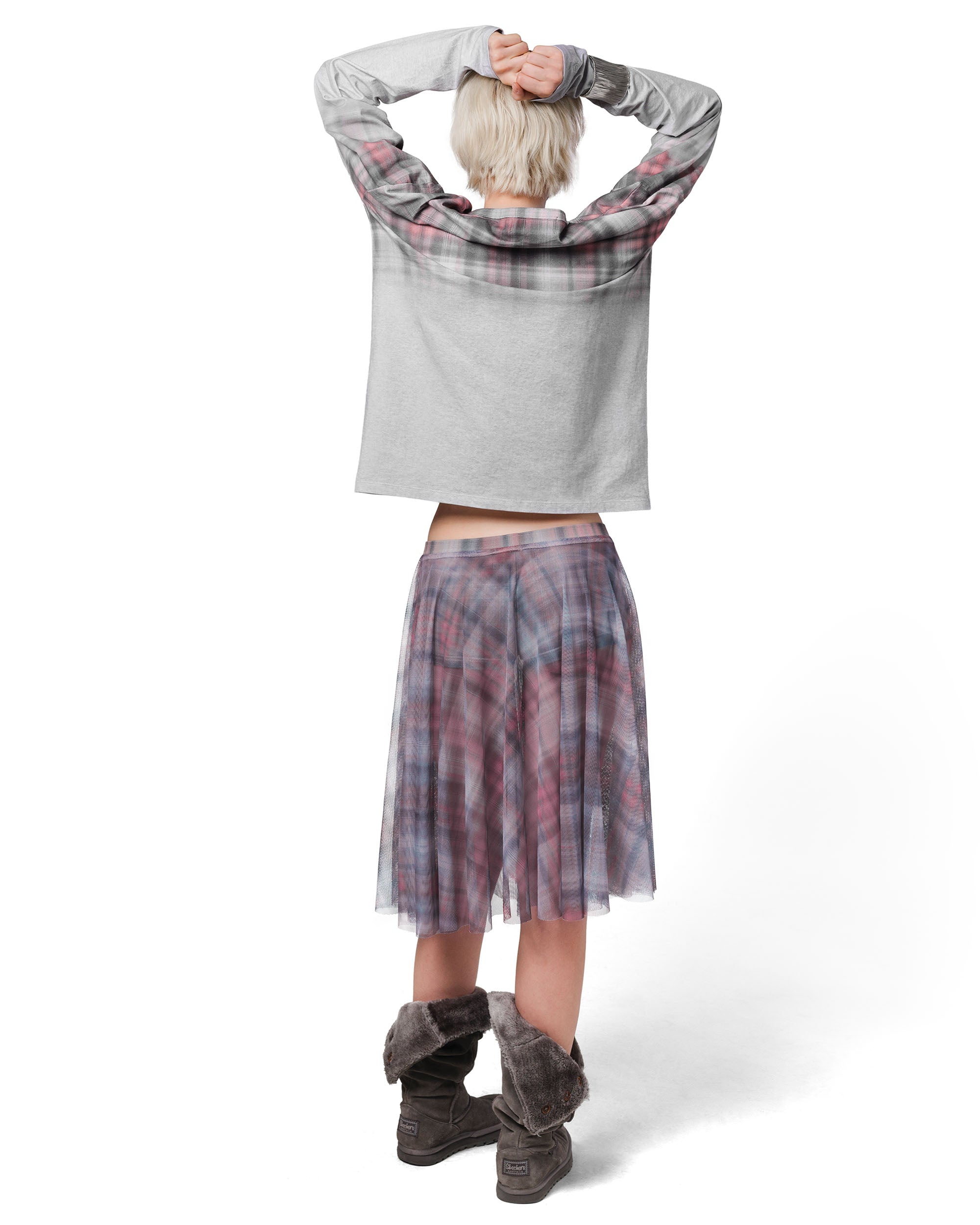 Plaid shorts-skirt