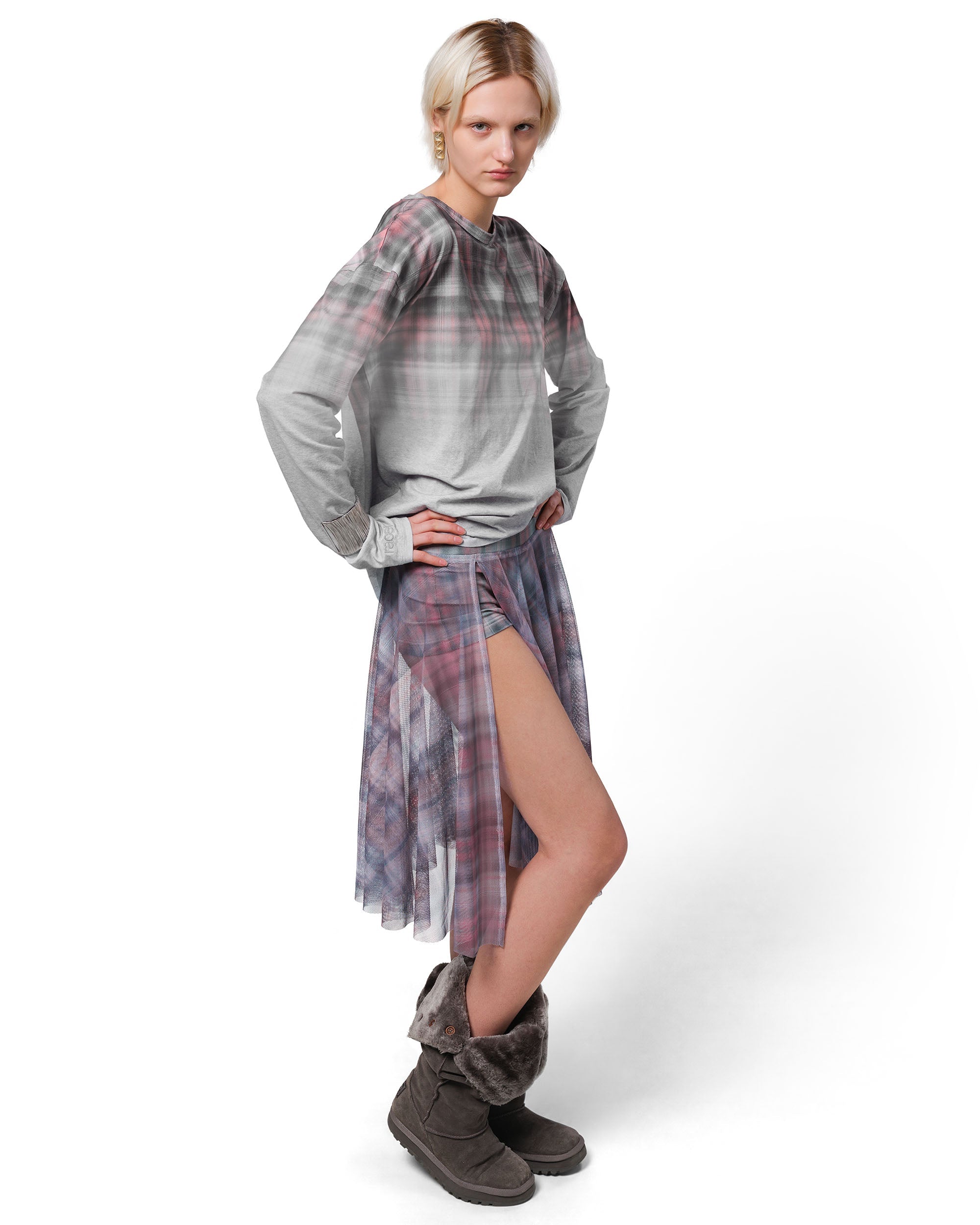 Plaid shorts-skirt