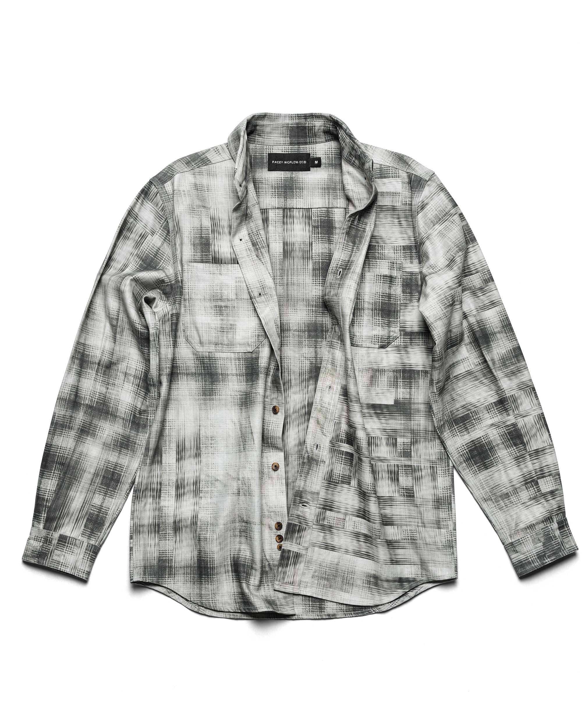 Plaid twill work shirt