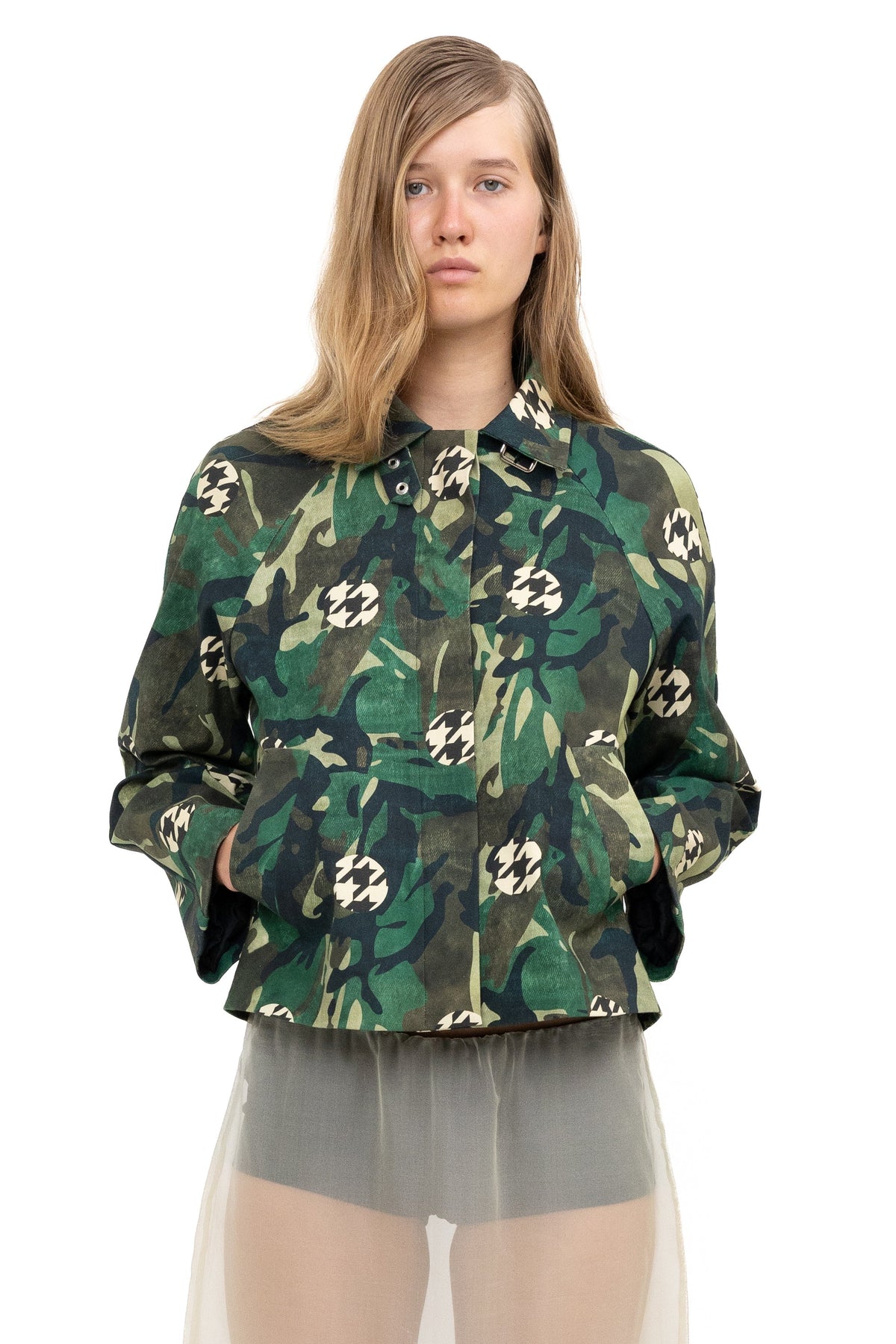 Camo trench jacket