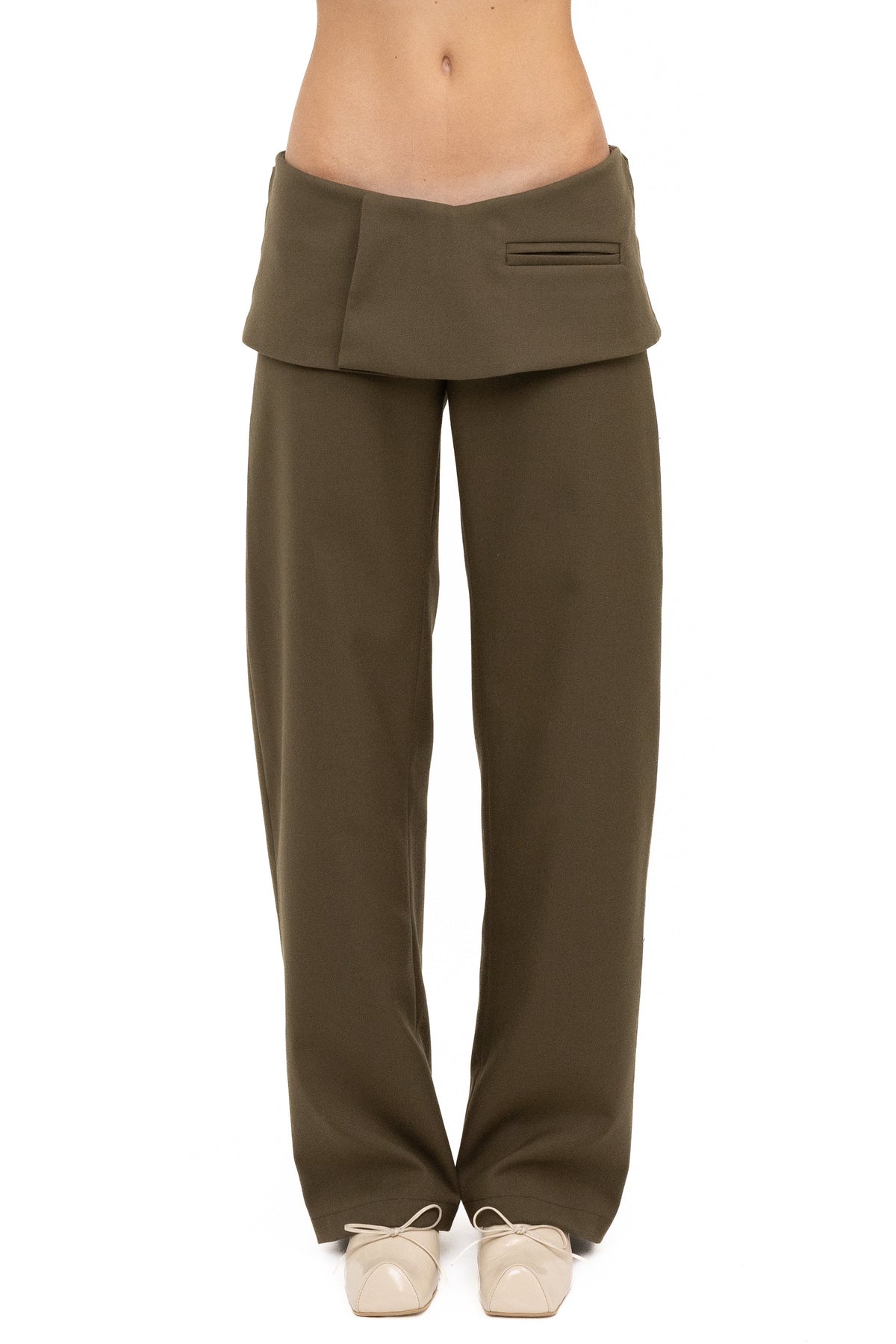 Bow trouser chaki