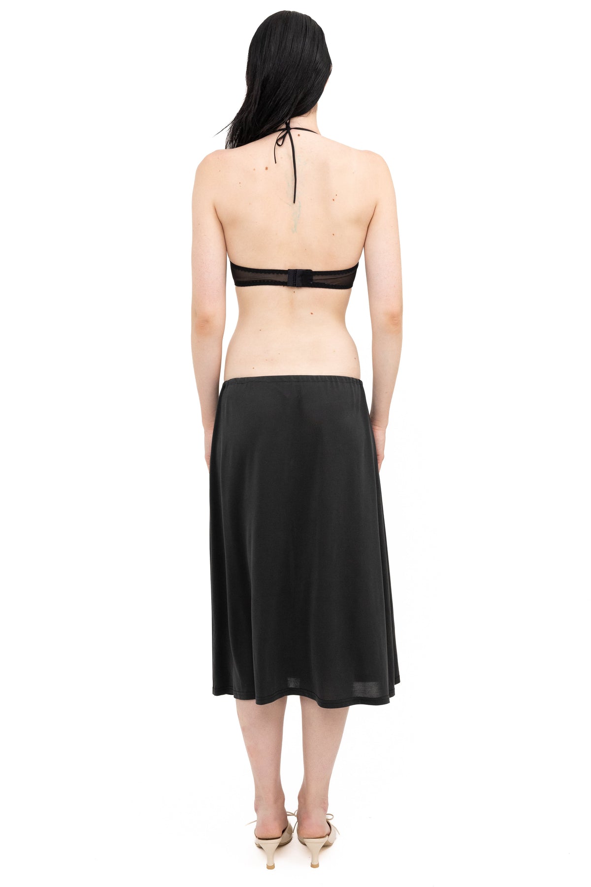 Gathered midi skirt