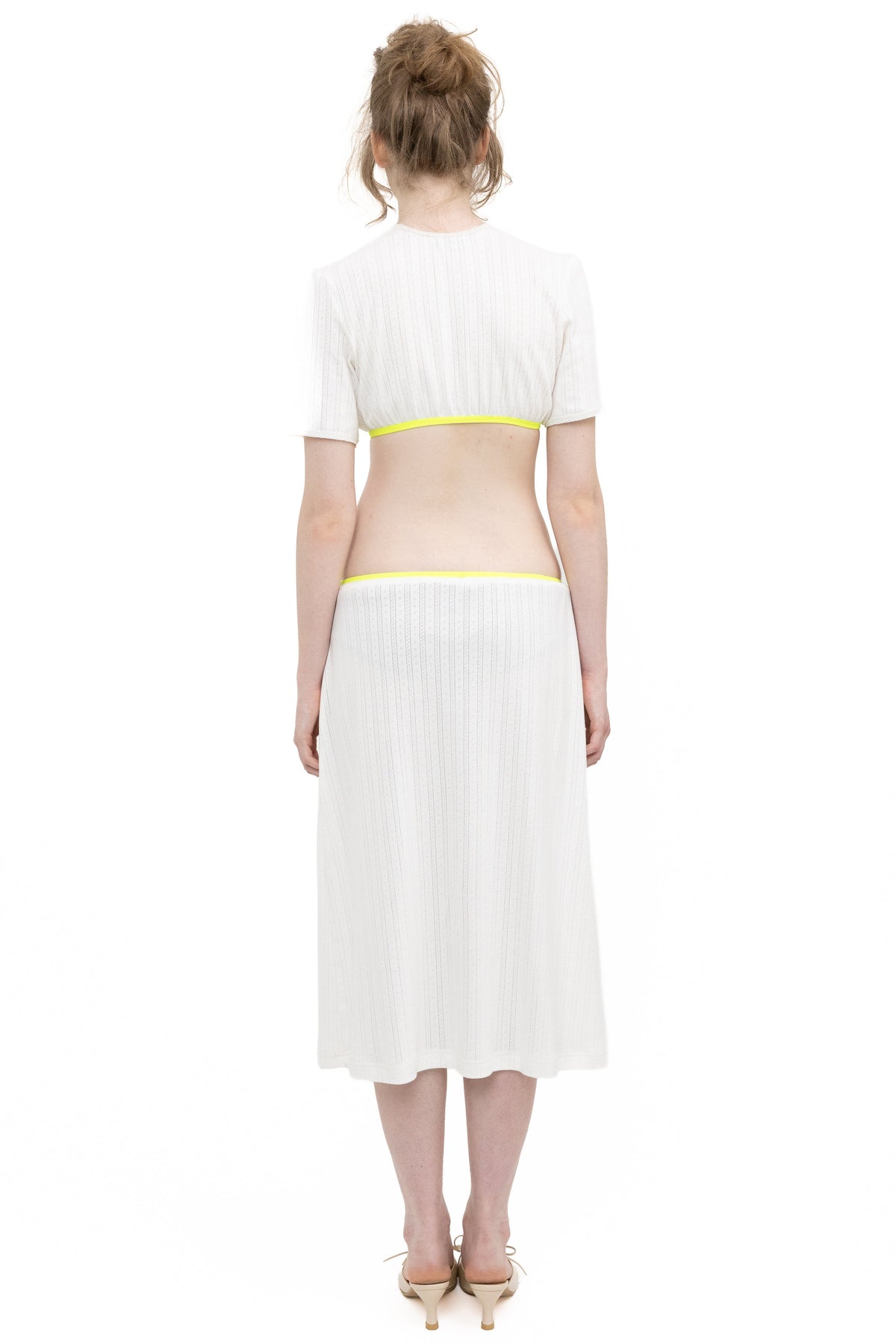 Pointelle bow skirt