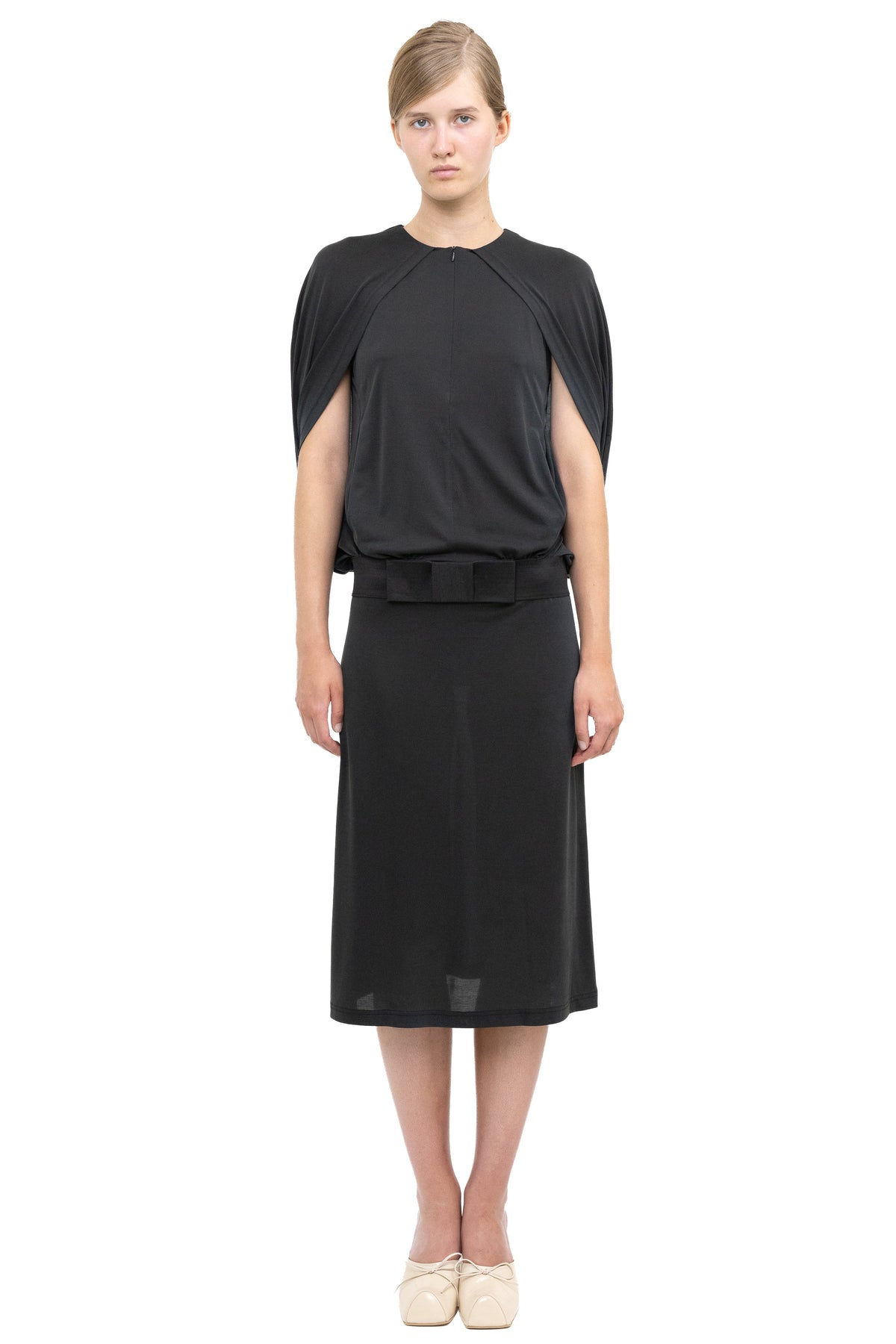 Cape dress charcoal