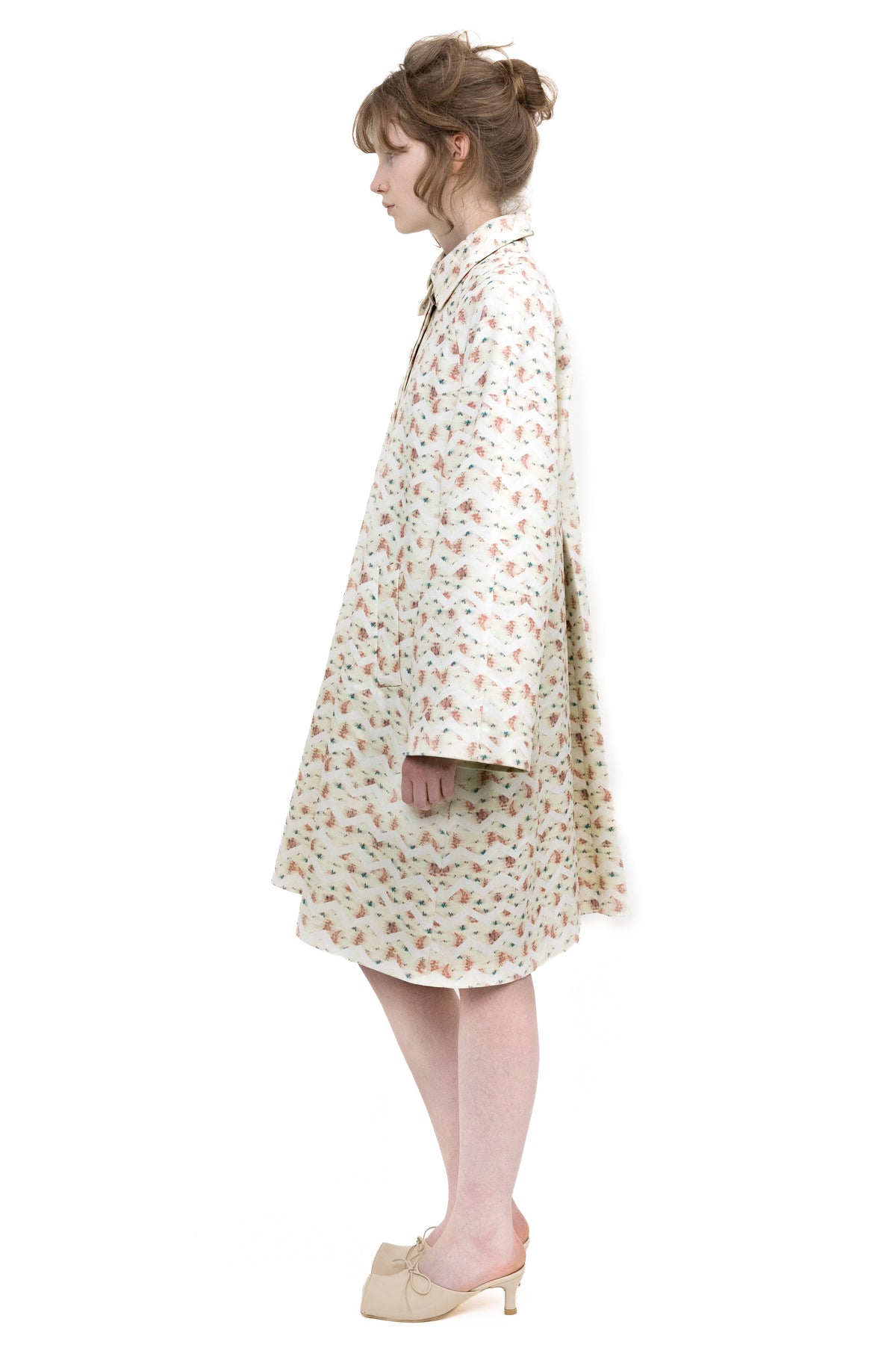 Flower trench coat