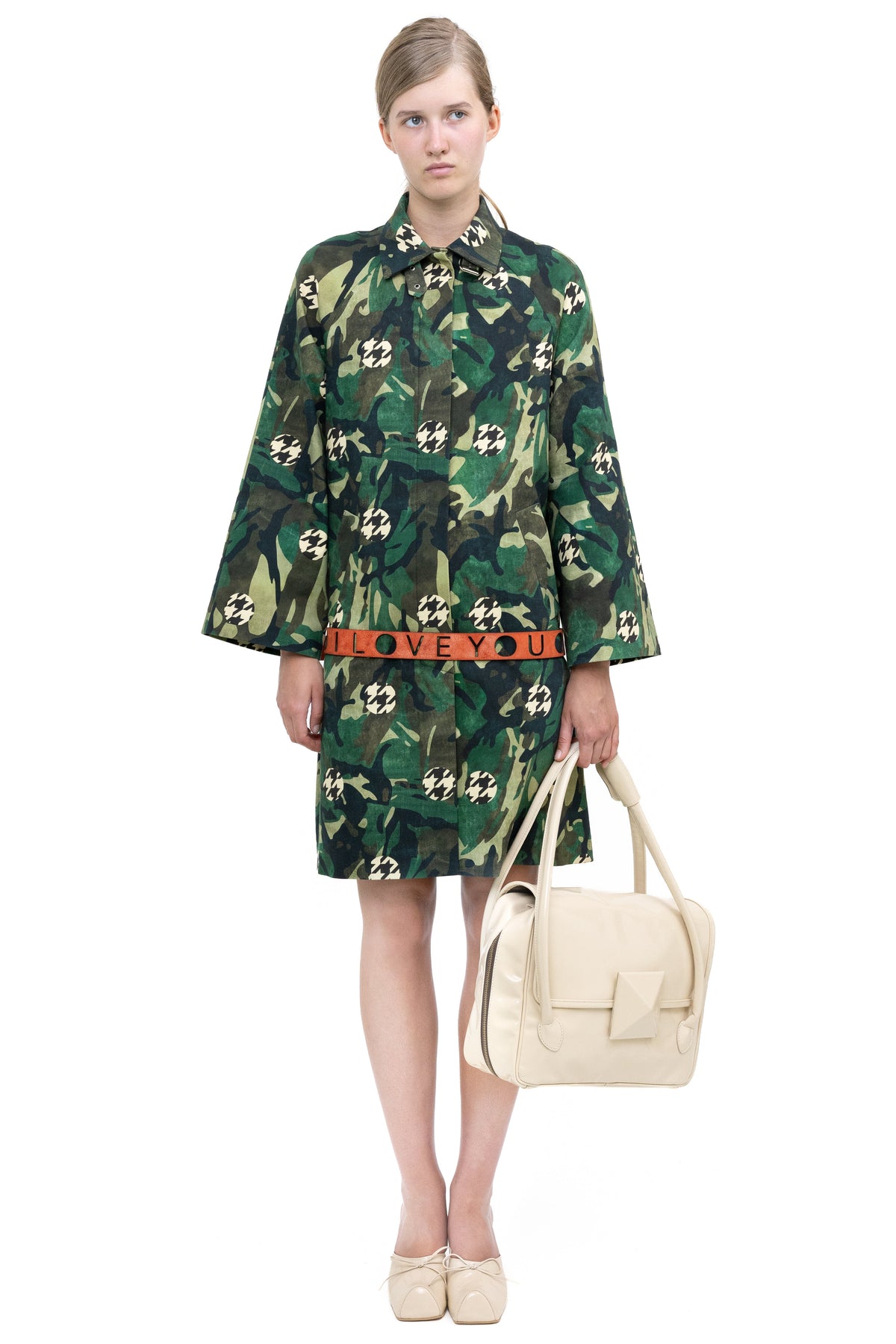 Camo trench coat