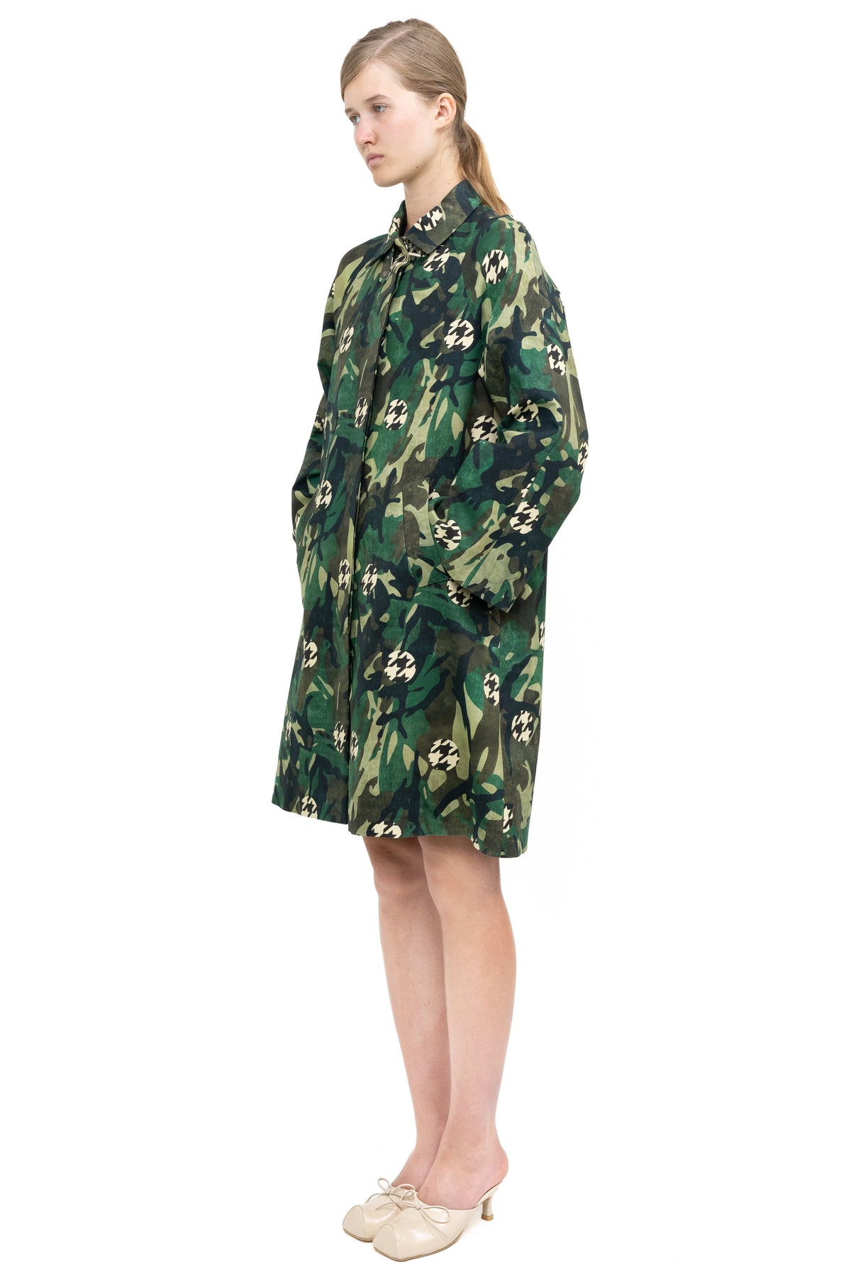 Camo trench coat