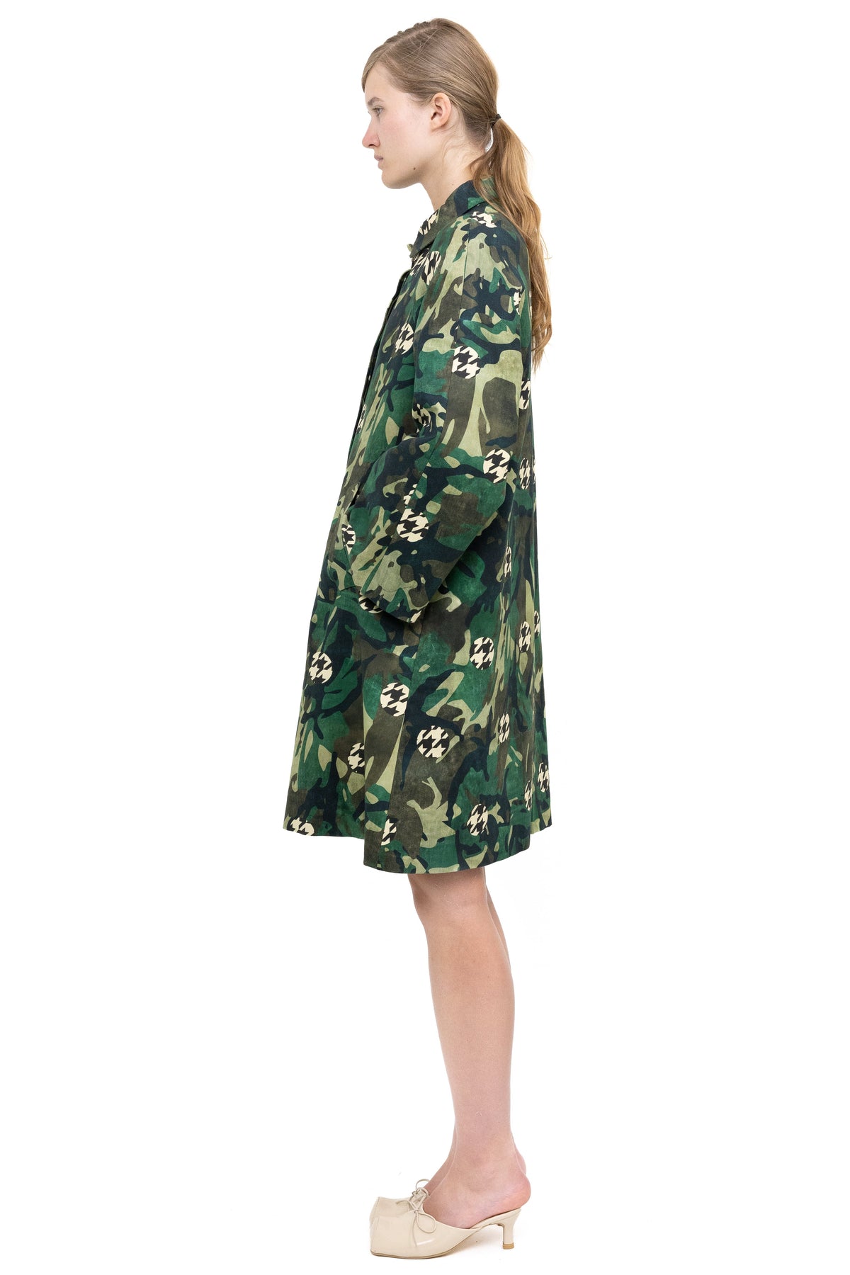 Camo trench coat
