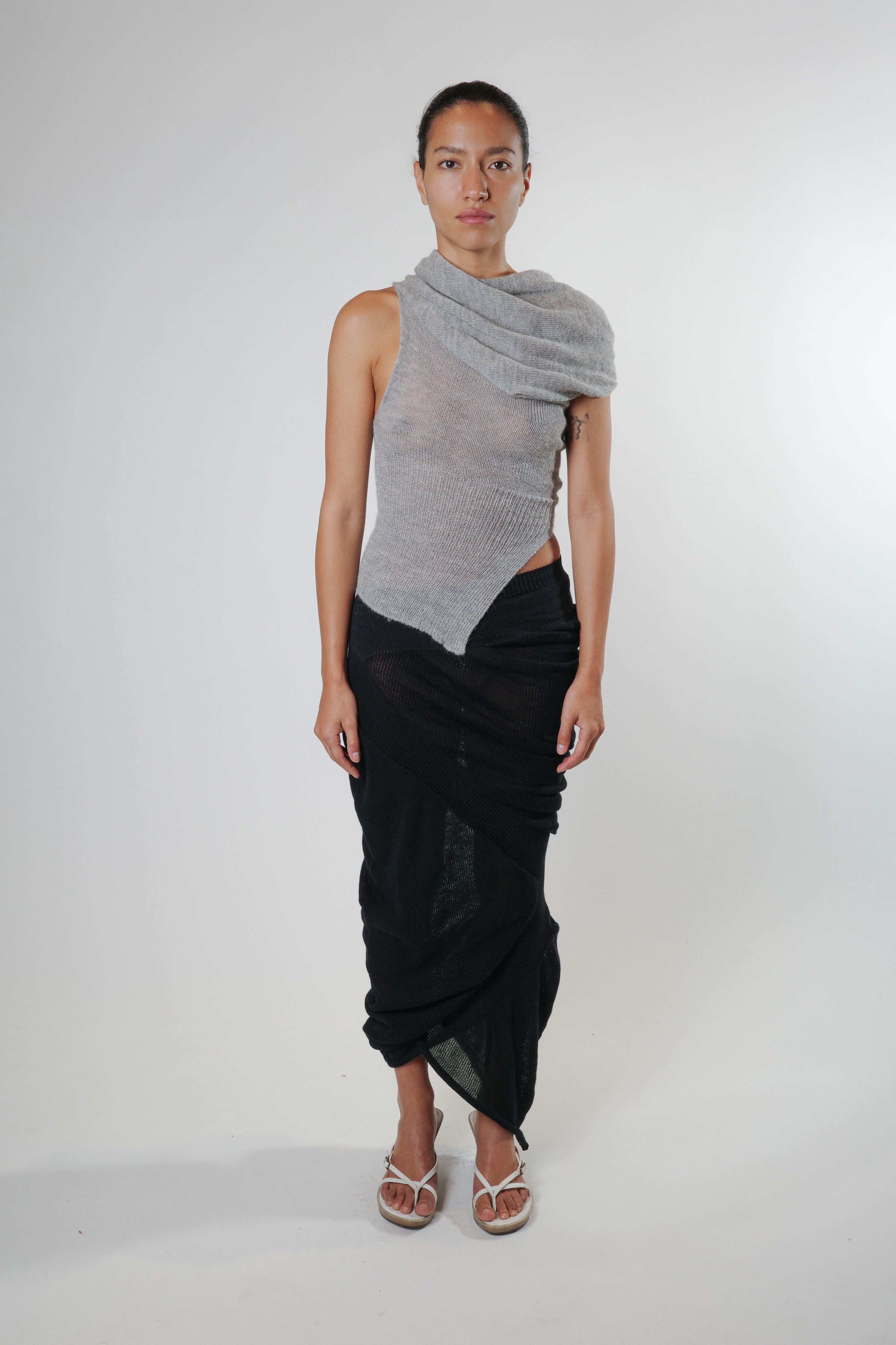 Zig-zag maxi skirt