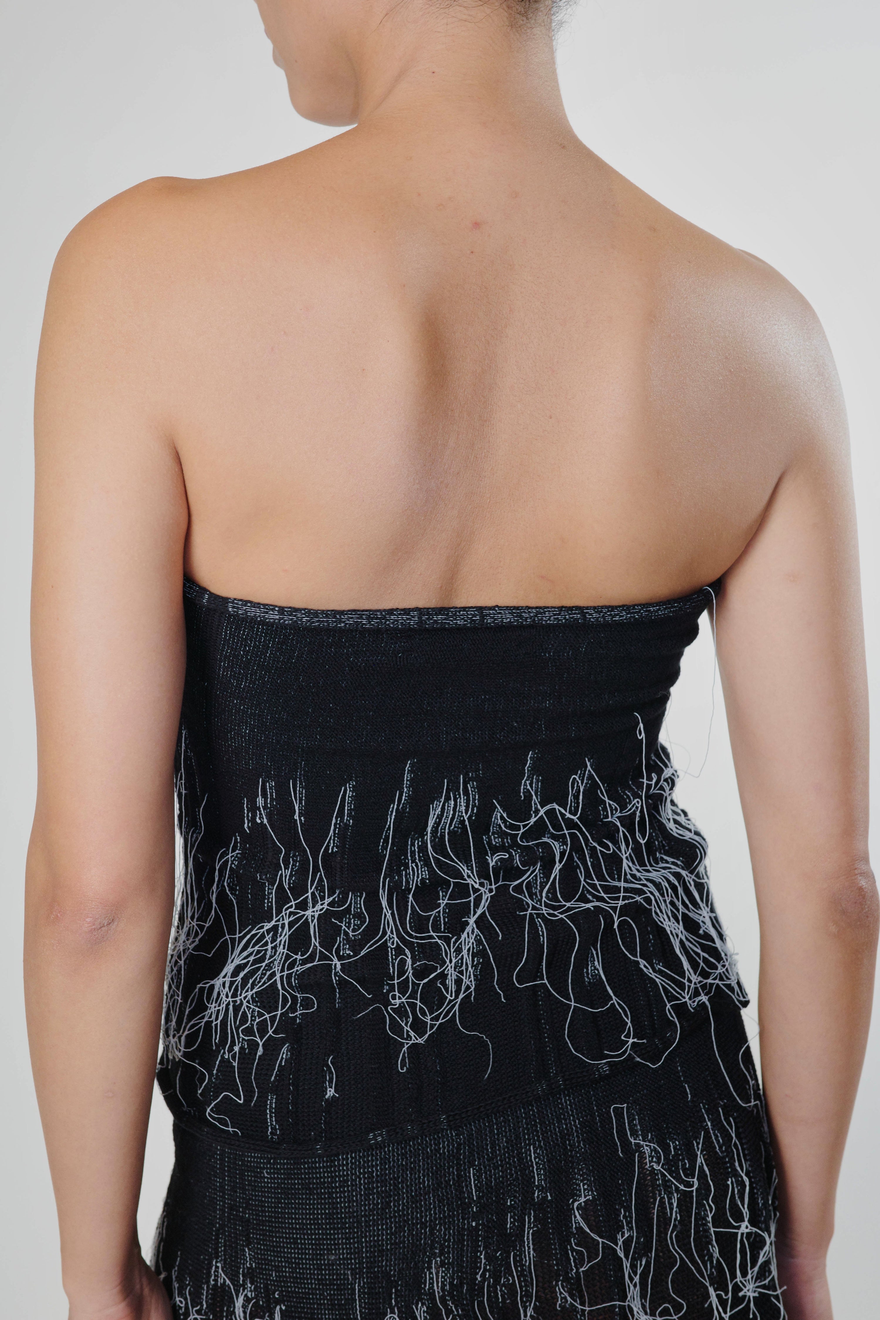 Organic tube top (black/grey)