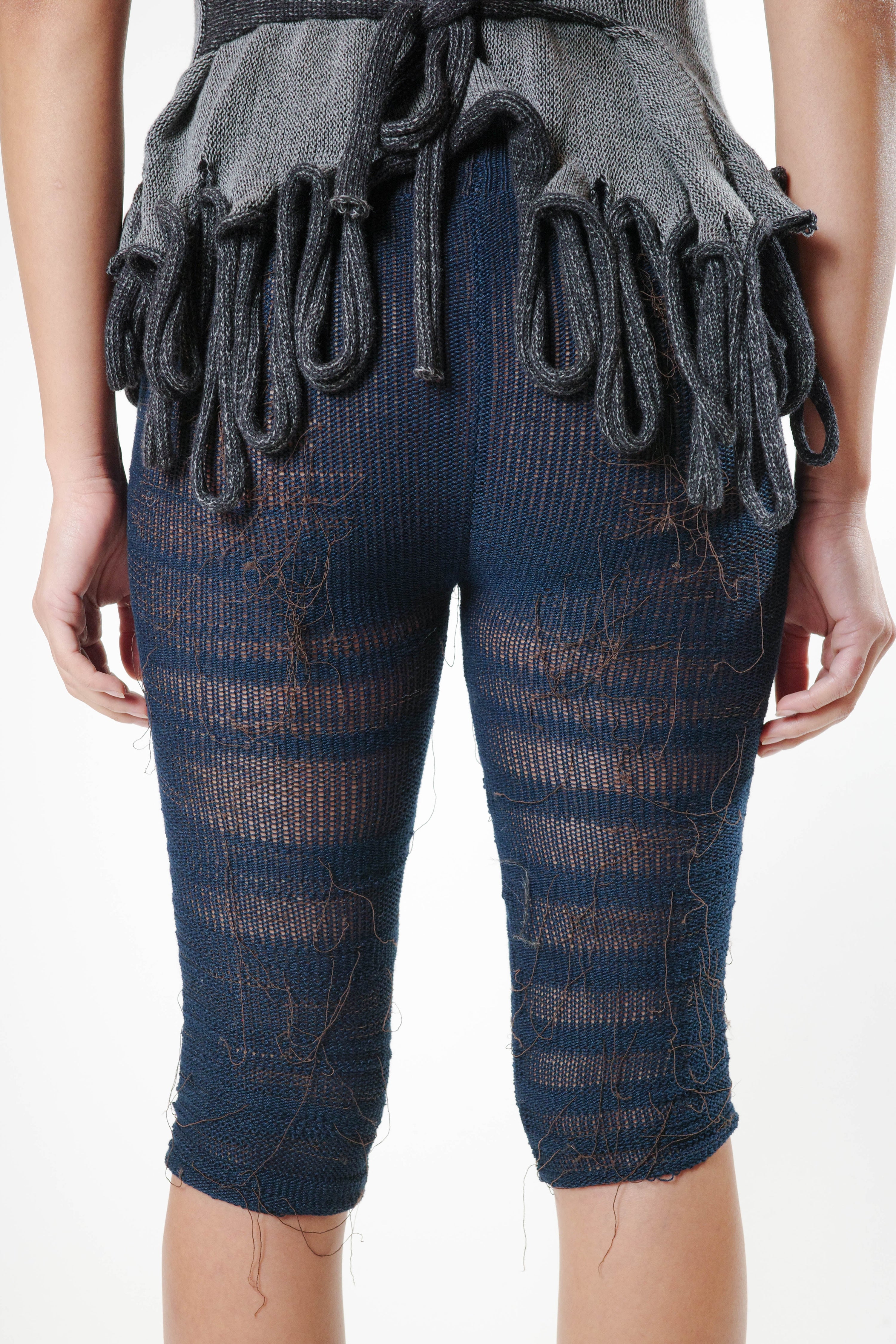 Organic capri (navy/brown)