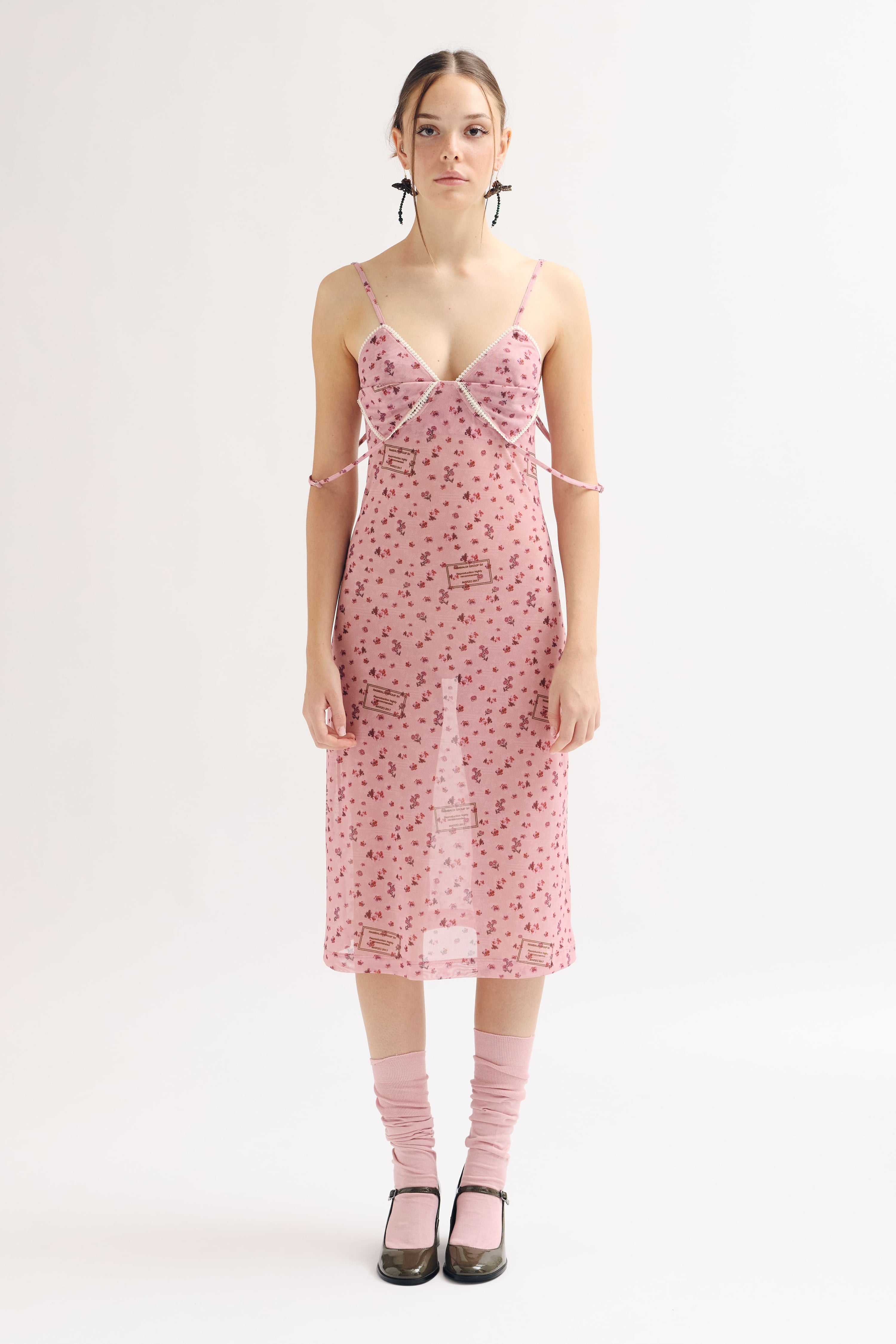 Abito in tulle microfiori archivio