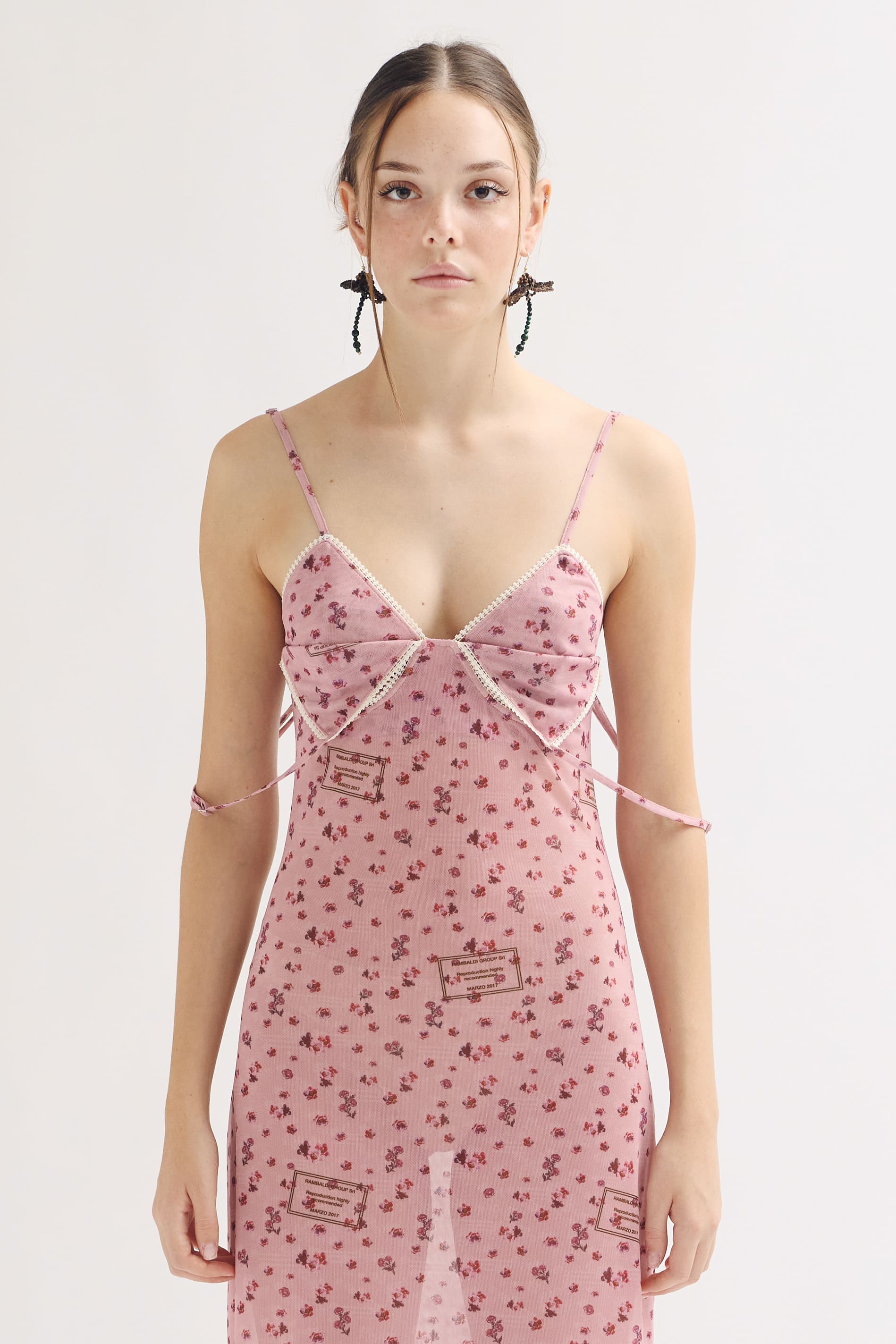 Abito in tulle microfiori archivio