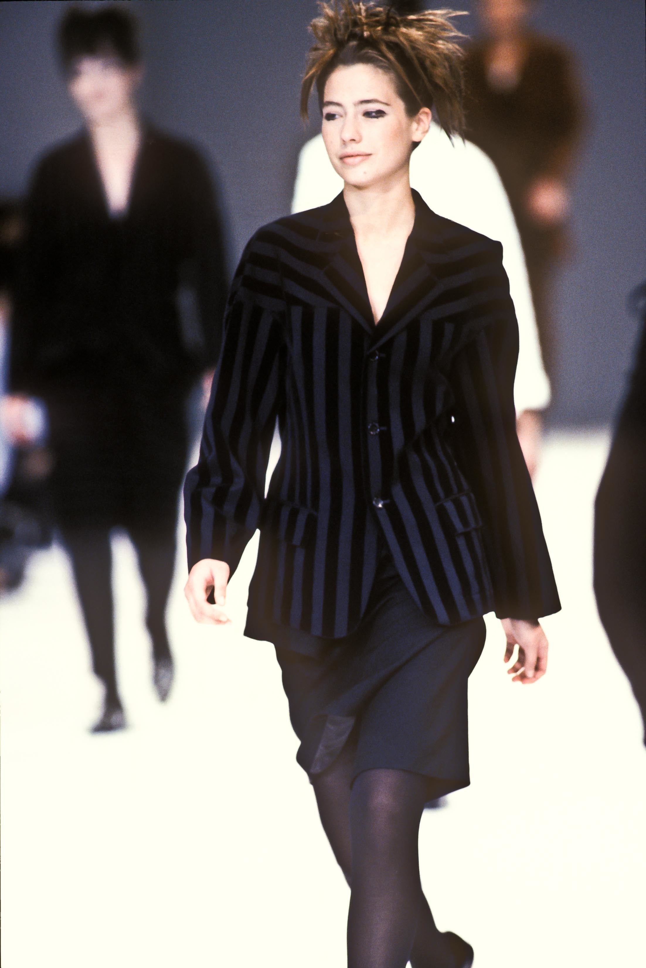 Comme des garçons a/w 1990 striped velvet jacket