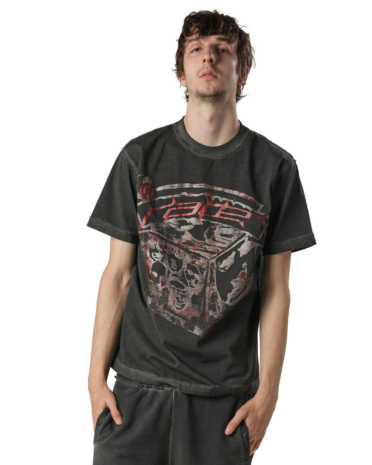 Red reversible t-shirt