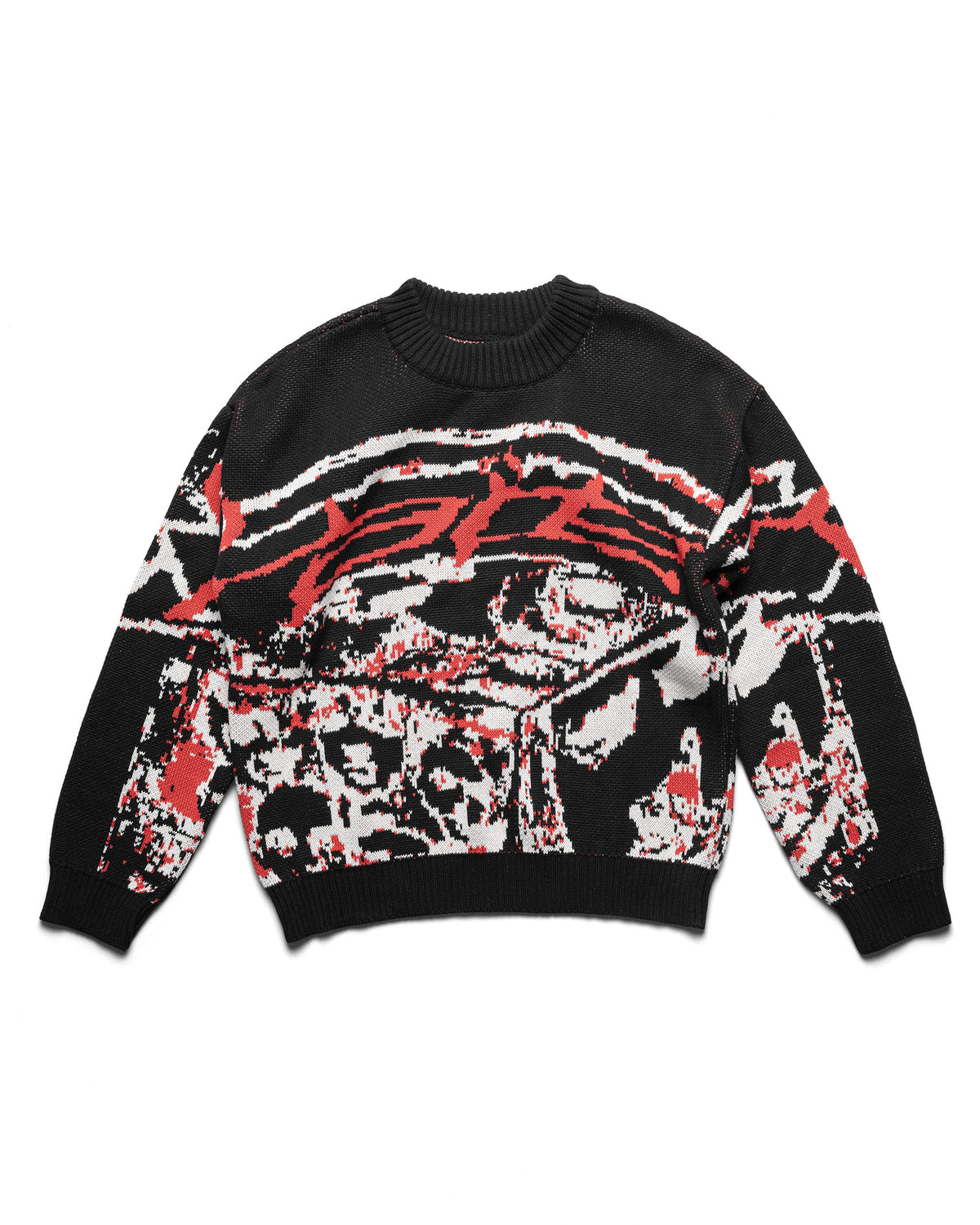 Red knit sweater