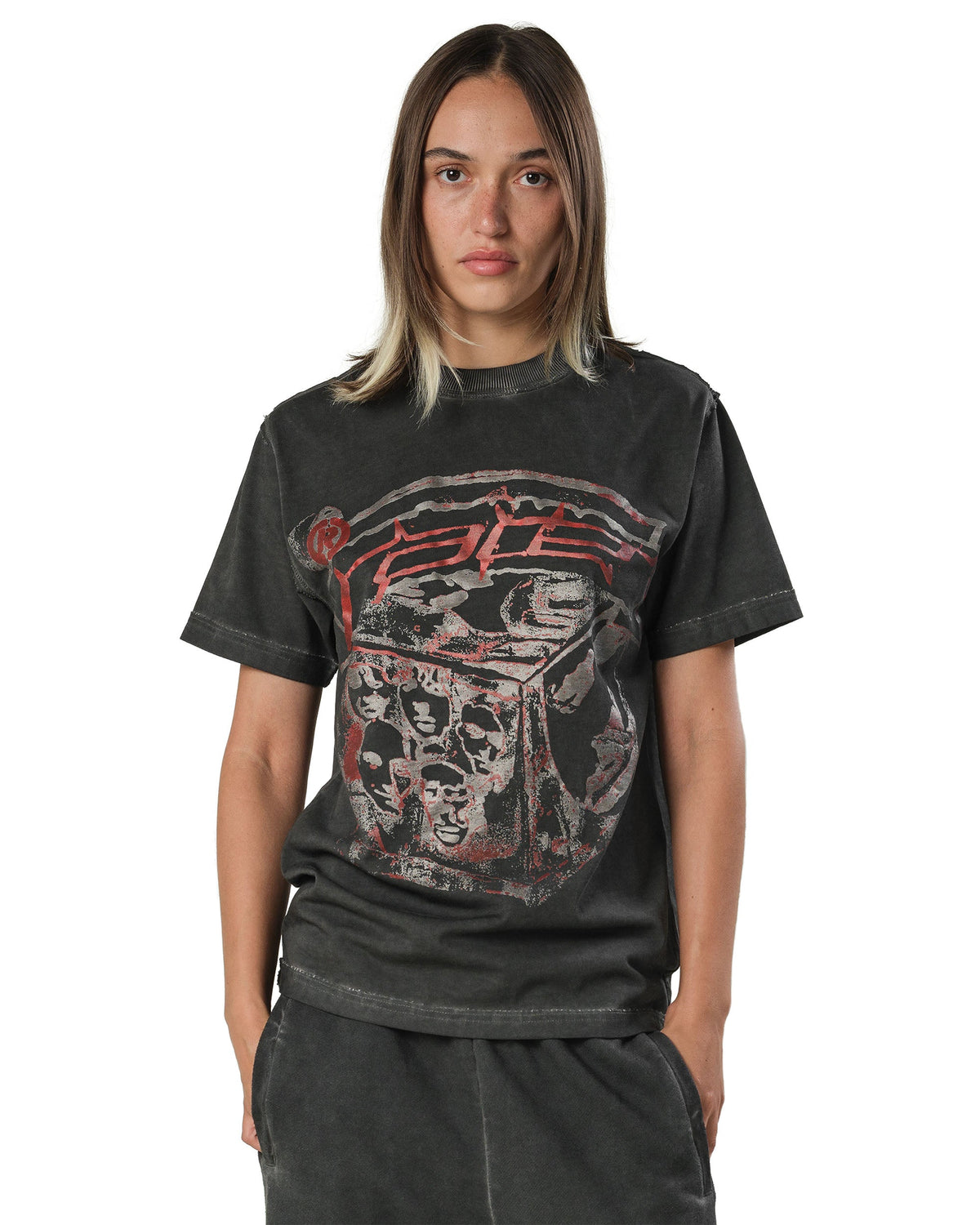 Red reversible t-shirt
