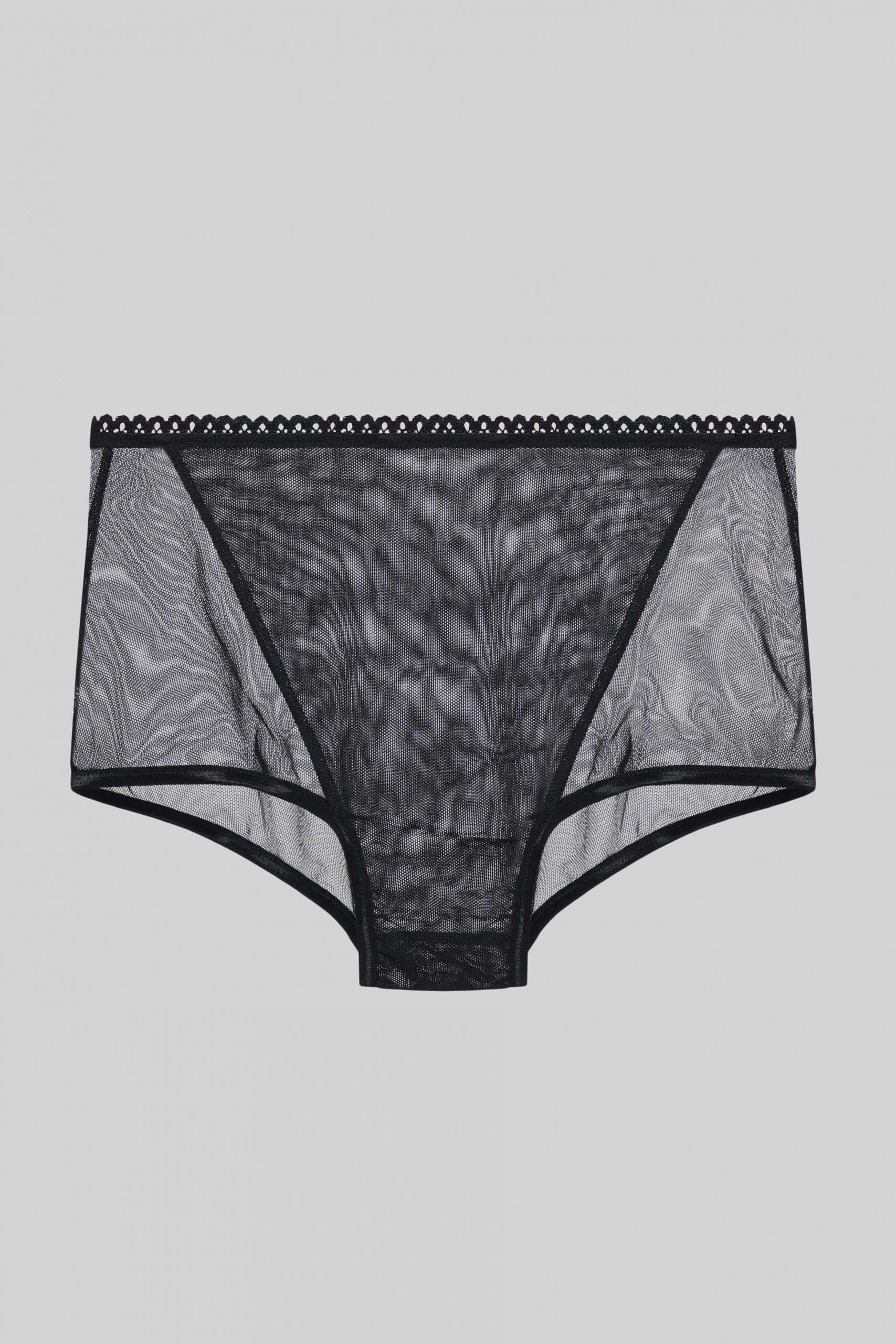Sheer black briefs