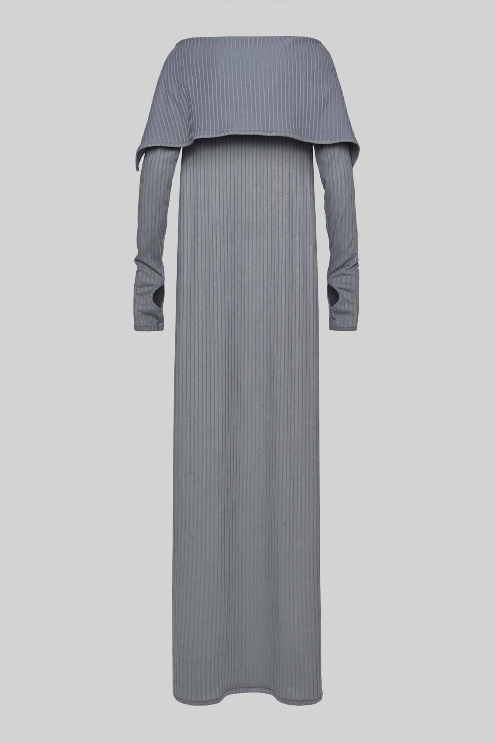 Maxi cardigan in grey with nail buttons