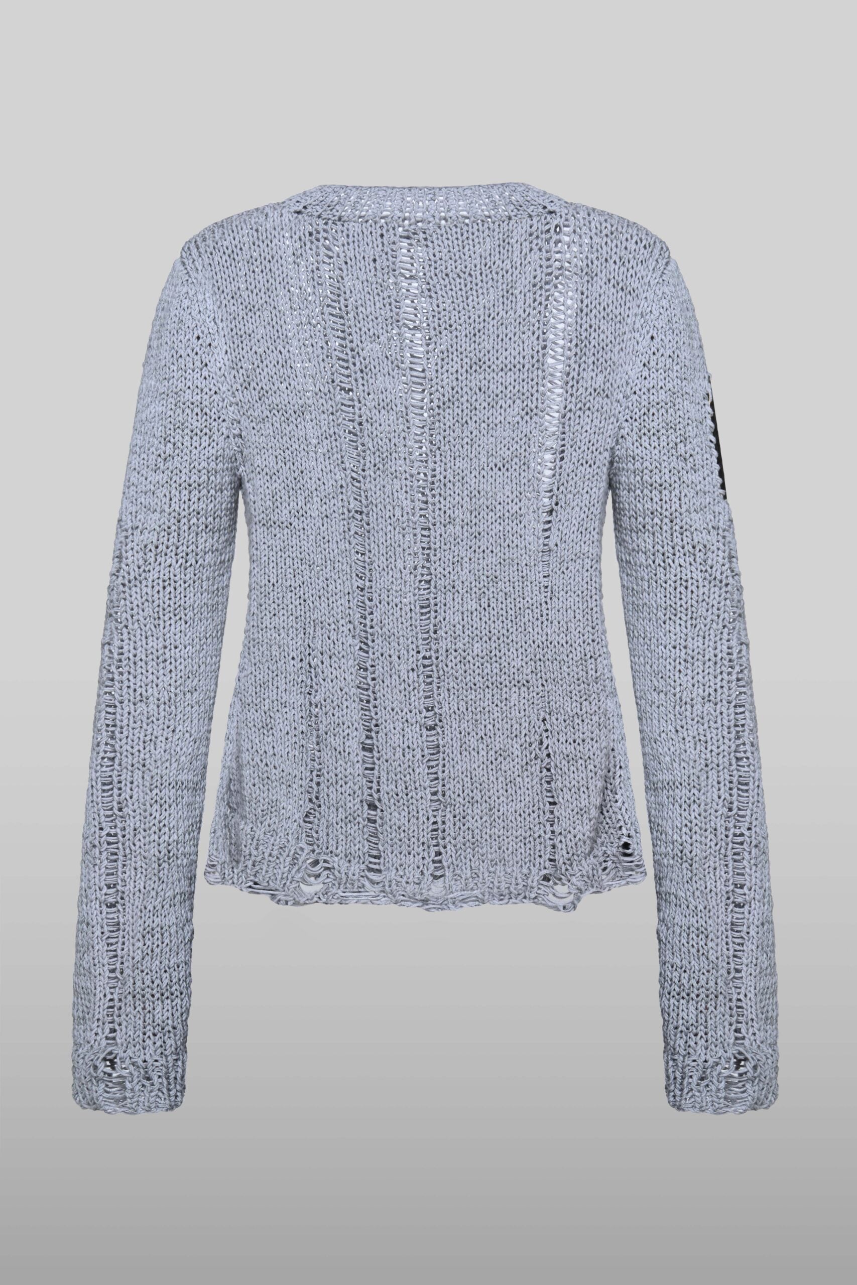 Fine knit long sleeve in grey
